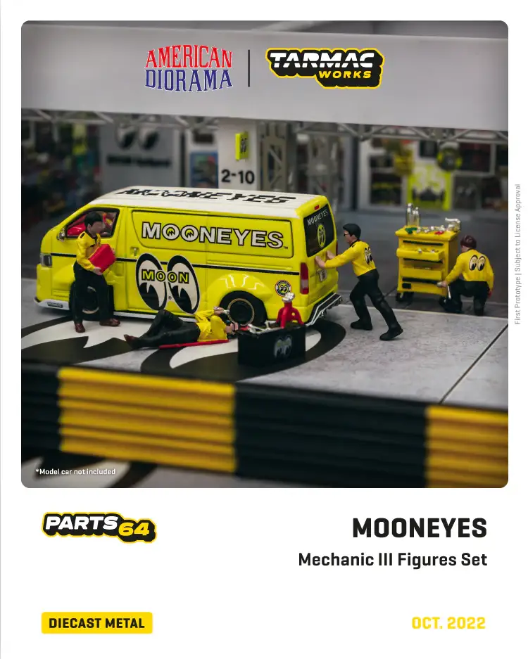 American Diorama 1:64 Figure Set - Mechanic III Set Mooneyes