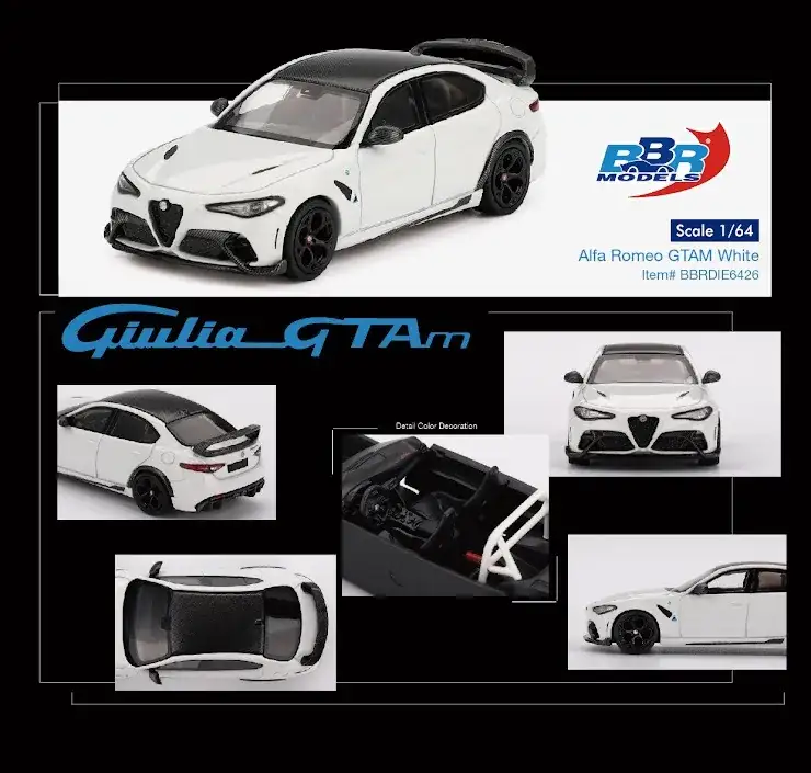 BBR Models 1/64 Alfa Romeo Giulia GTAm White