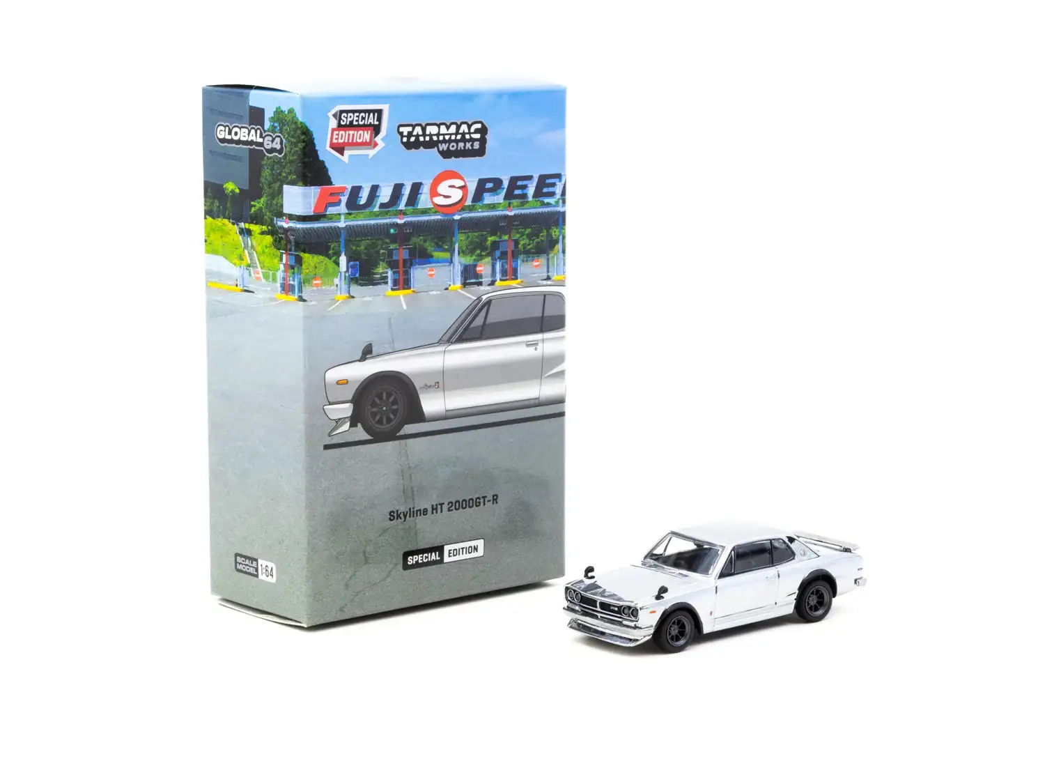 (Chase) Tarmac Works 1:64 Scale Nismo Festival 2024 at Fuji Speedway Exclusive Skyline HT 2000GT-R, Silver Chrome *** Special Edition ***