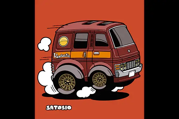 Choro Q Zero QS-12a Nissan Caravan (first generation) custom specification (brown) - Image 4