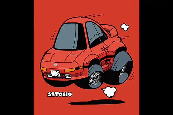 Choro Q Zero QS-13a Toyota MR2 (red) - Image 2