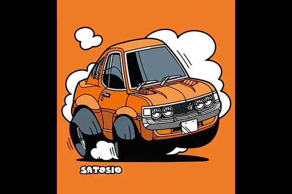 Choro Q Zero QS-14a Toyota Celica LB 2000GT Orange - Image 2