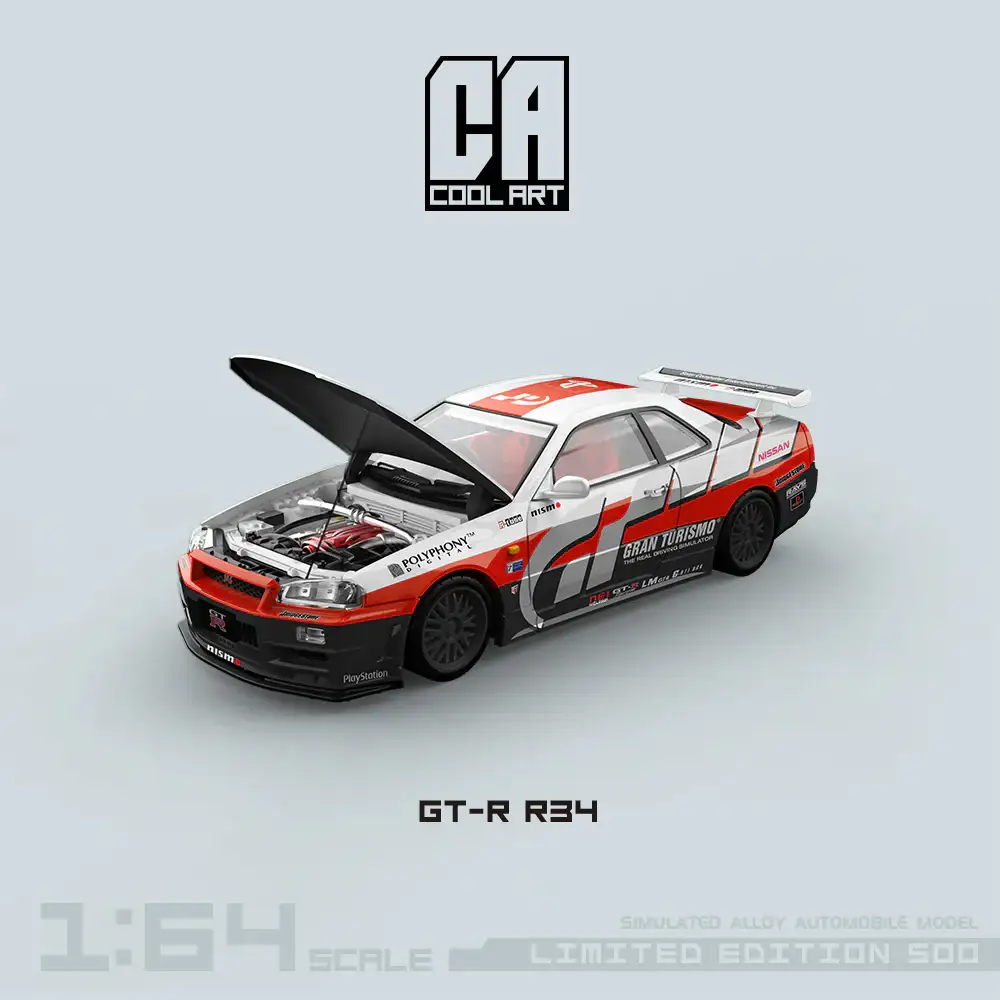 COOL ART 1:64 Scale Nissan GT-R R34 GRAN TURISMO Livery - Image 4