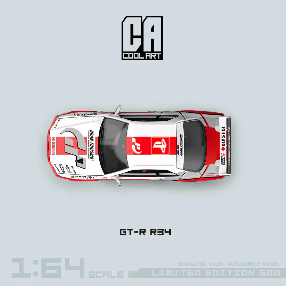 COOL ART 1:64 Scale Nissan GT-R R34 GRAN TURISMO Livery - Image 5