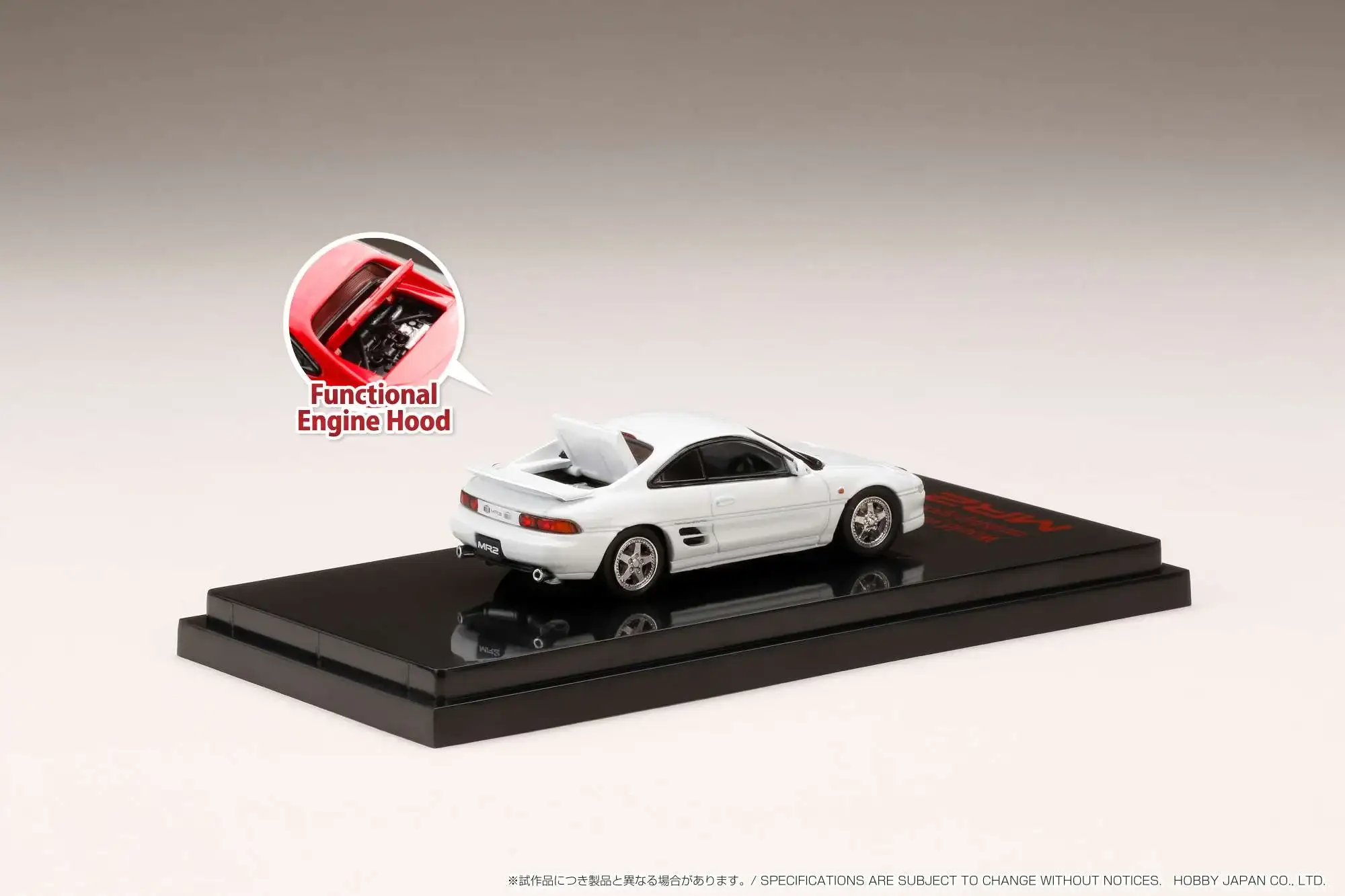 Hobby Japan 1/64 Toyota MR2 (SW20) GT-S Customized Version White - Image 3