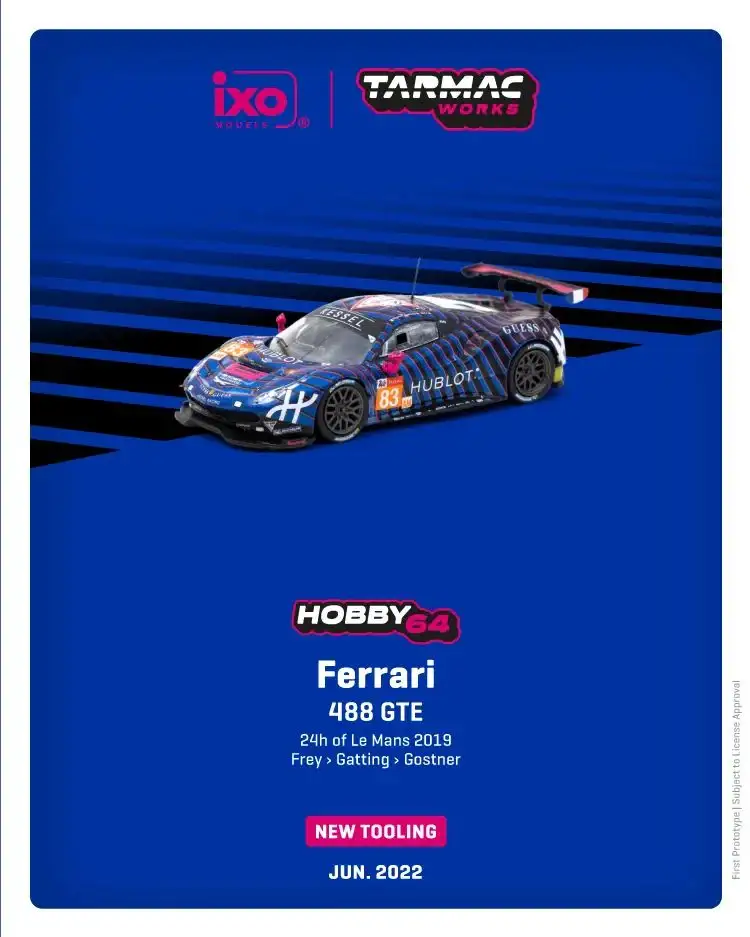 Tarmac Works 1:64 Ferrari 488 GTE
24h of Le Mans 2019
Frey / Gatting / Gostner