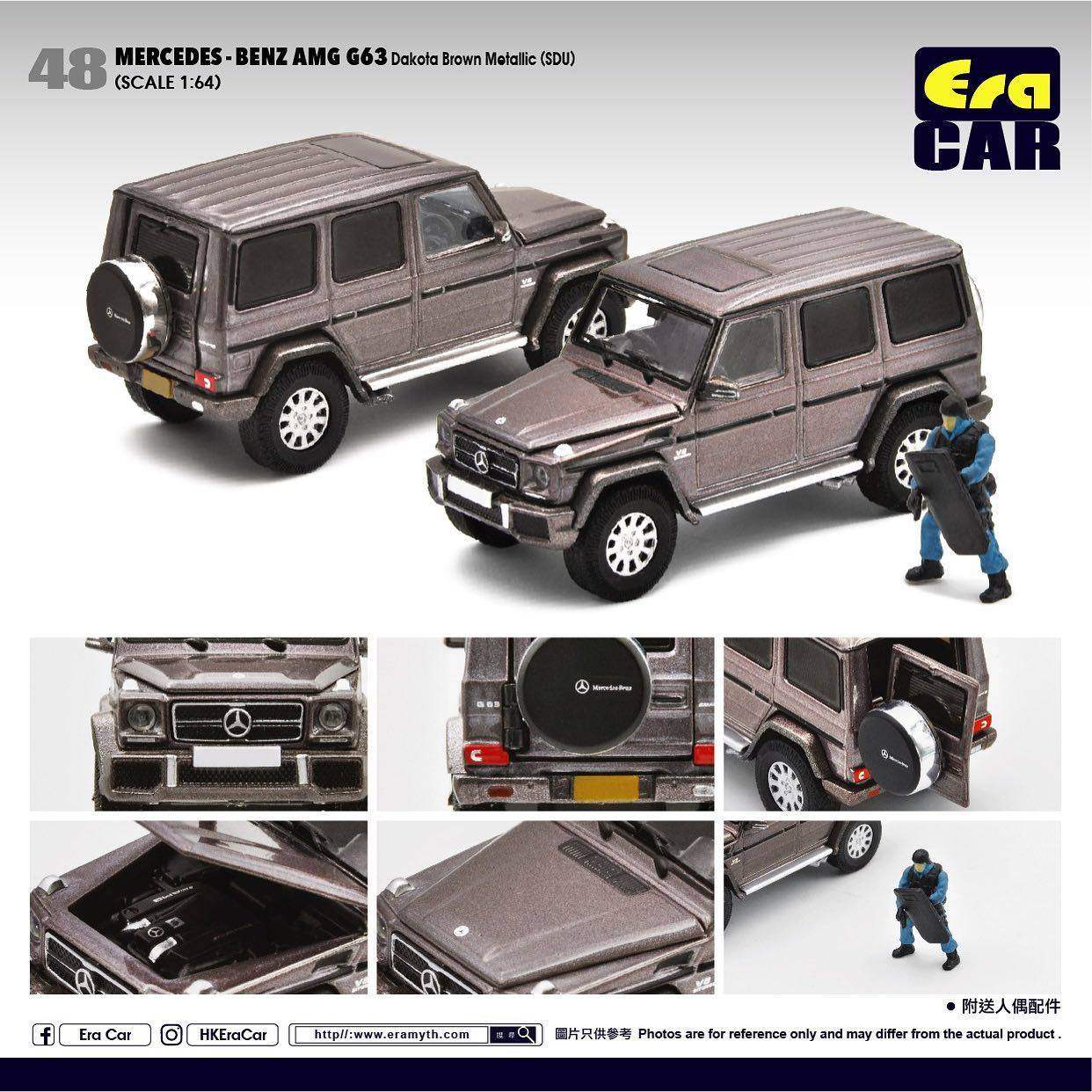 Era Car #48 Mercedes-Benz G63 AMG Scale 1:64 Dakota Brown Metallic with SWAT