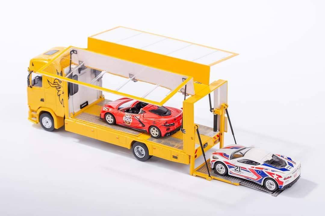 GCD Scania S730 Enclosed Double Deck Gull Wing Tow Truck 1:64 Scale - Image 3