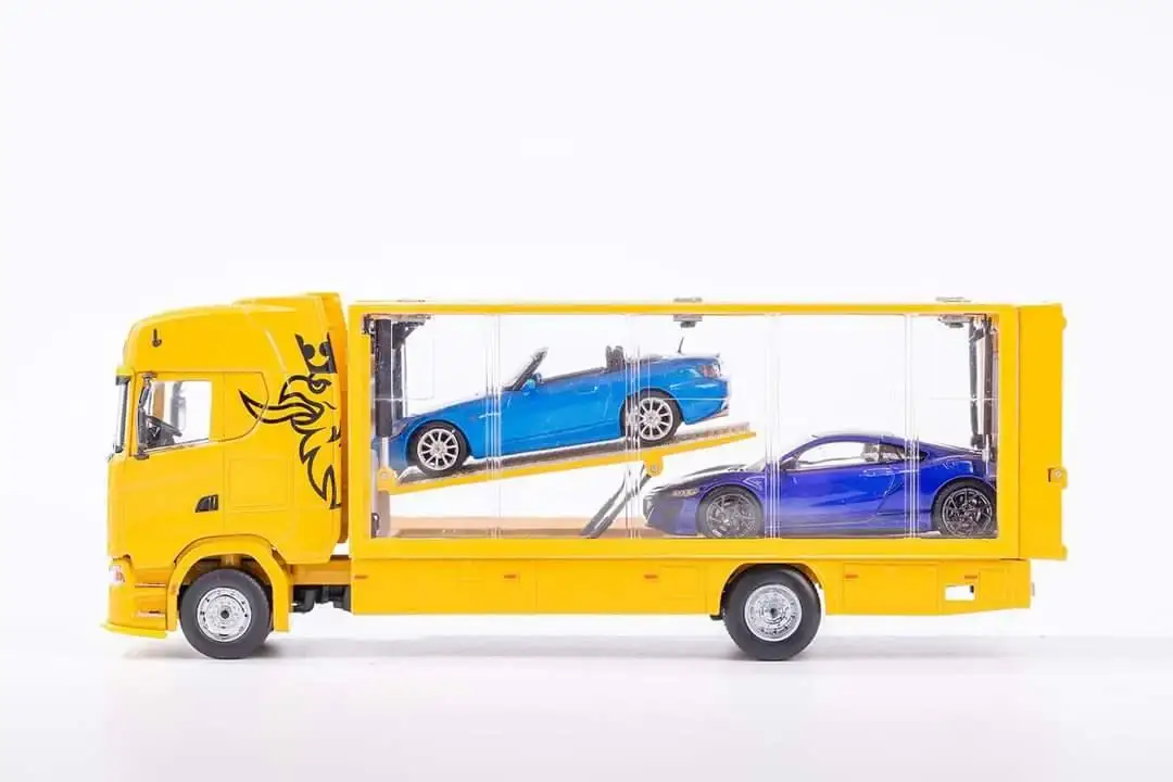 GCD Scania S730 Enclosed Double Deck Gull Wing Tow Truck 1:64 Scale - Image 4