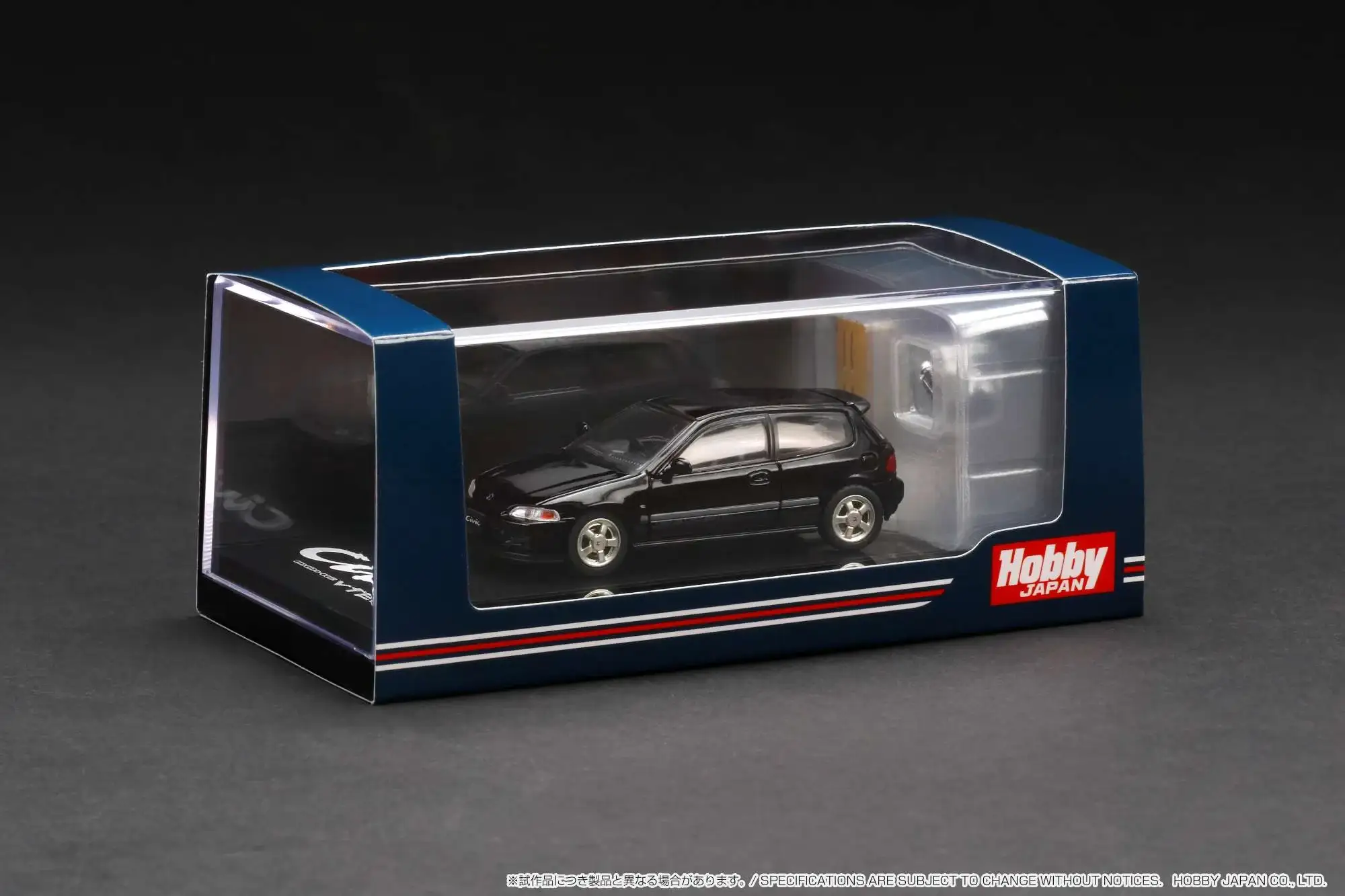 Hobby Japan 1/64 Honda CIVIC Type R (Eg6) SiR-S with Engine Display Model Black - Image 2