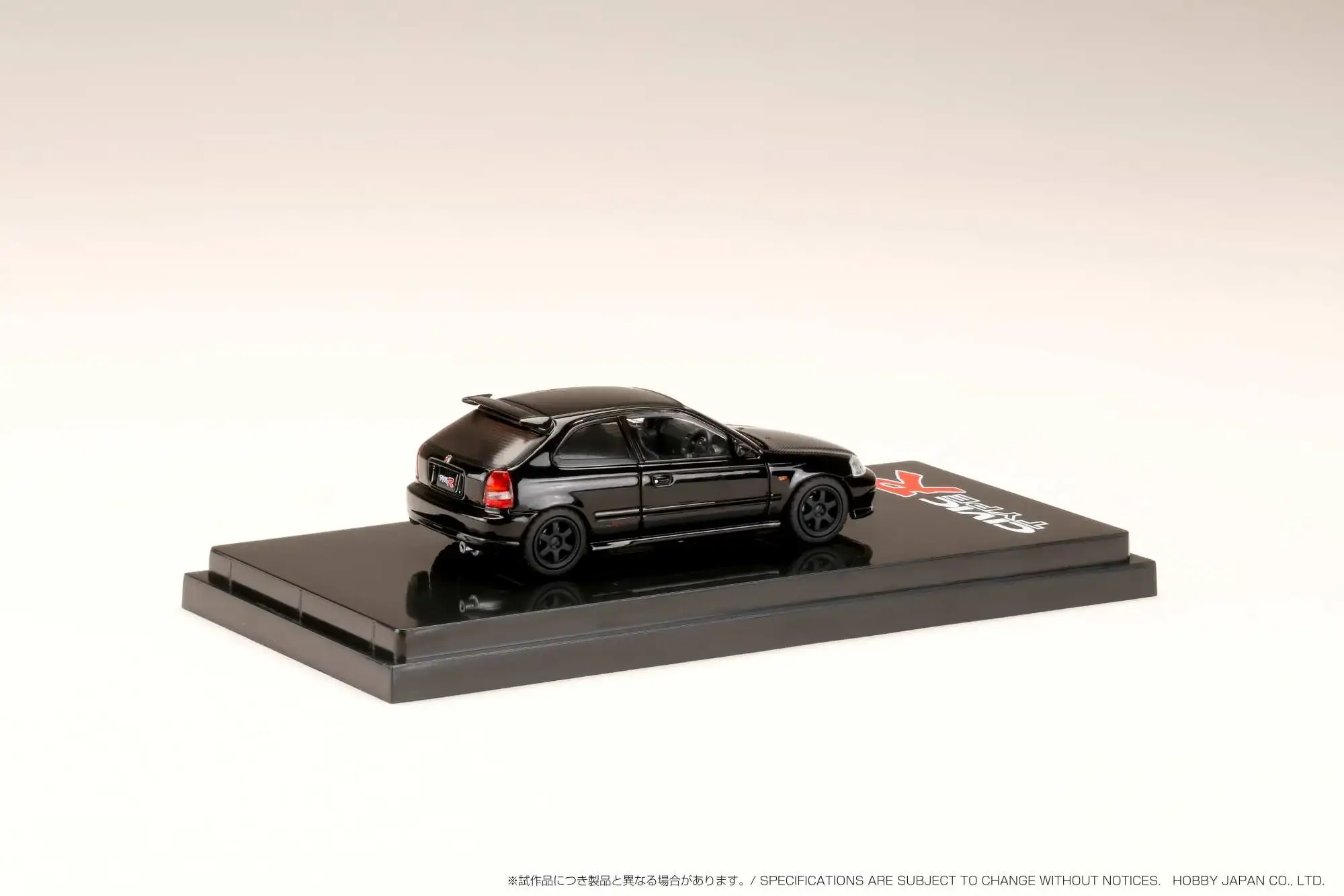 Hobby Japan 1/64 Honda CIVIC Type R (EK9) with Engine Display Model Customized Version Black - Image 3