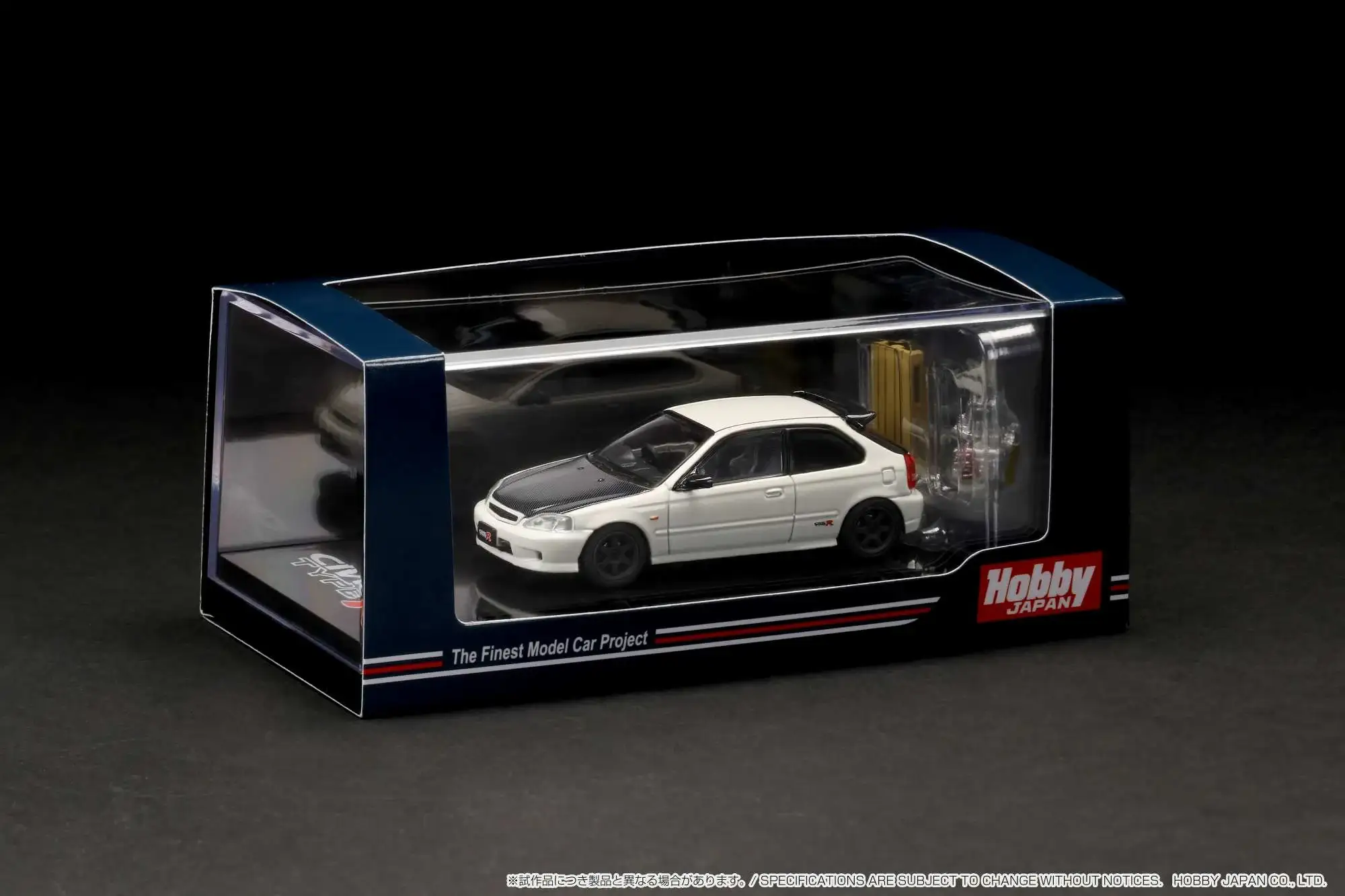 Hobby Japan 1/64 Honda CIVIC Type R (EK9) with Engine Display Model Customized Version White - Image 2