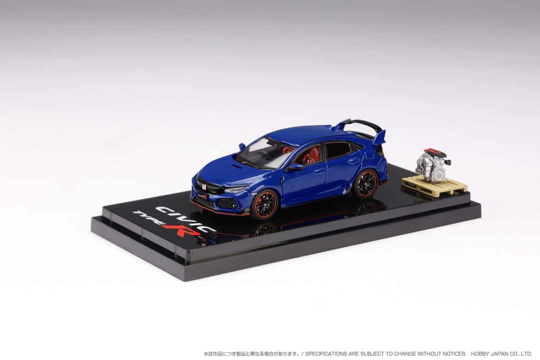 Hobby Japan 1/64 Honda CIVIC TYPER (FK8) 2017 Early Ver. with Engine Display Model - Image 3