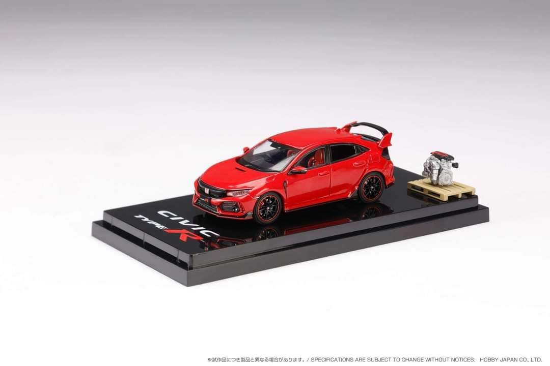 Hobby Japan 1/64 Honda CIVIC TYPER (FK8) 2020 with Engine Display Model - Image 6