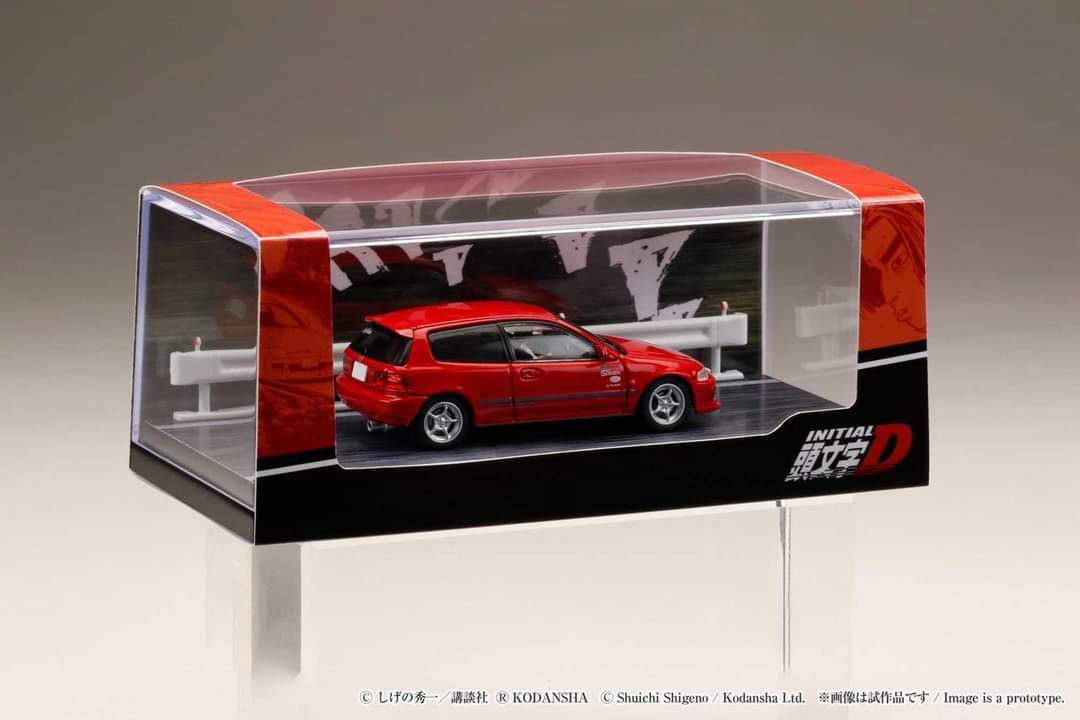 Hobby Japan 1/64 Initial D Honda CIVIC (EG6) Myogi Night Kids / Shingo Shoji 庄司慎吾 - Image 4