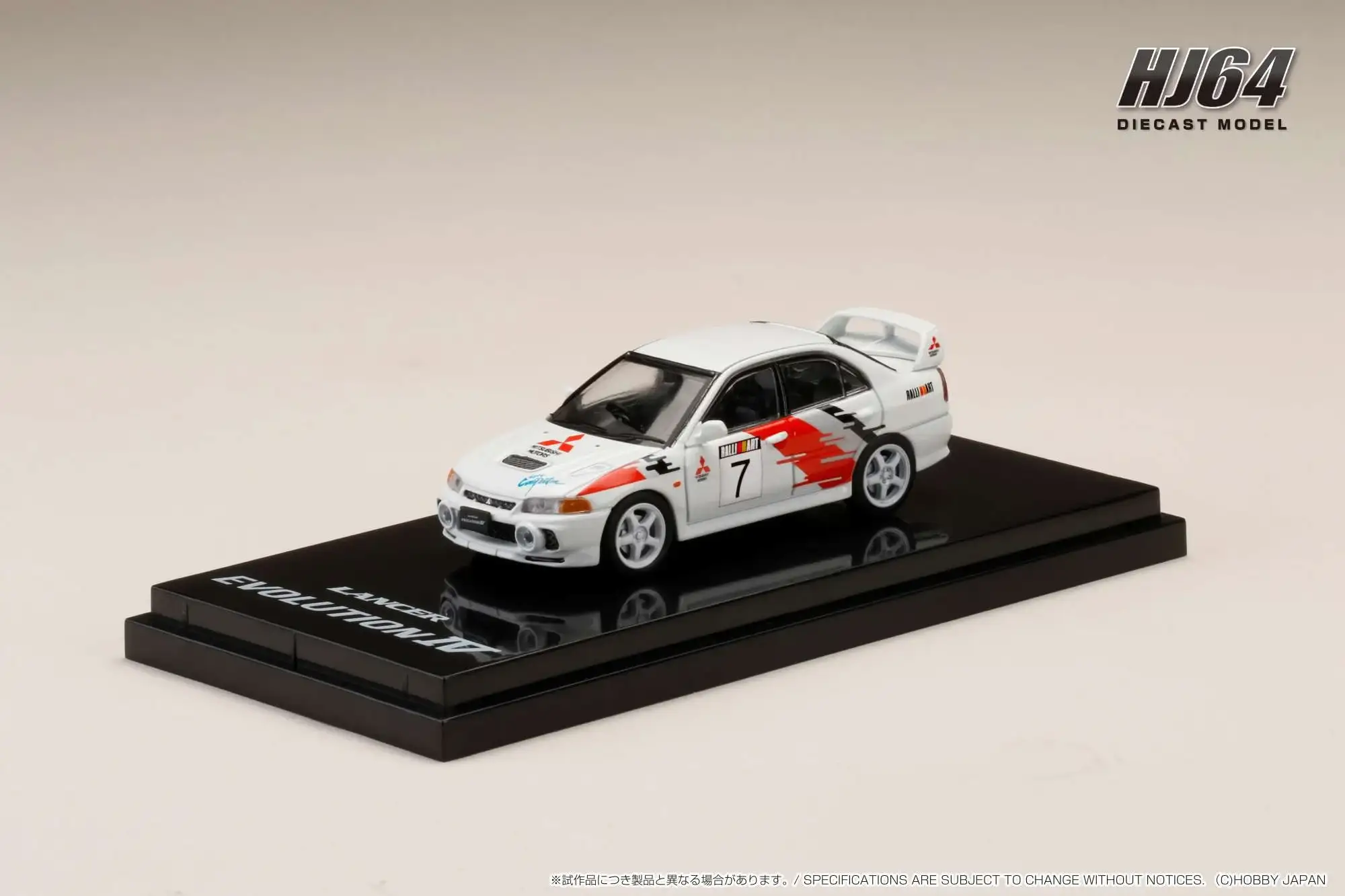 Hobby Japan 1/64 MITSUBISHI LANCER GSR EVOLUTION IV GR.A RALLY GRAPHIC