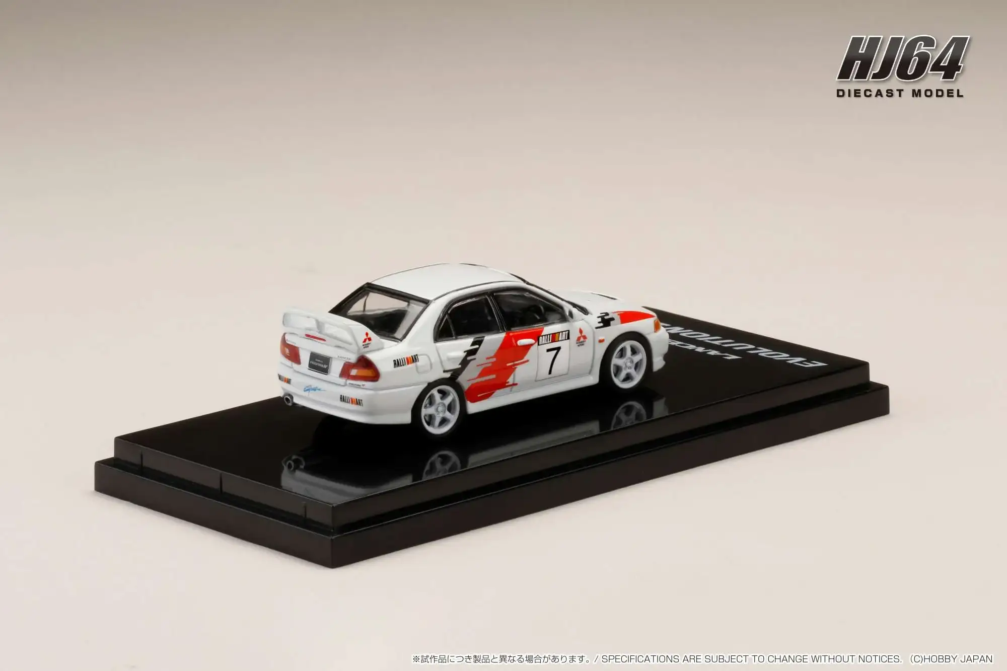 Hobby Japan 1/64 MITSUBISHI LANCER GSR EVOLUTION IV GR.A RALLY GRAPHIC - Image 2