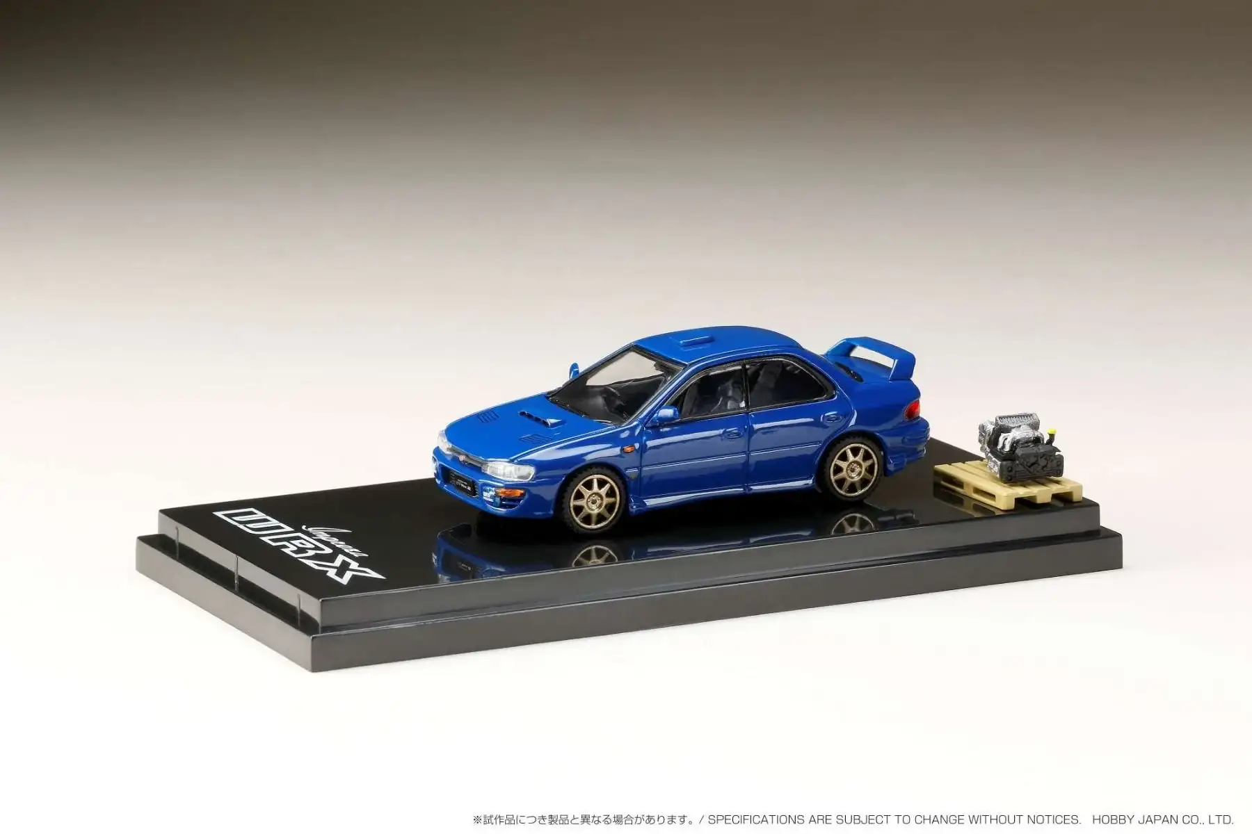 Hobby Japan1/64 SUBARU IMPREZA WRX (GC8) STi Version ll Customized Version with Engine Display Model Blue