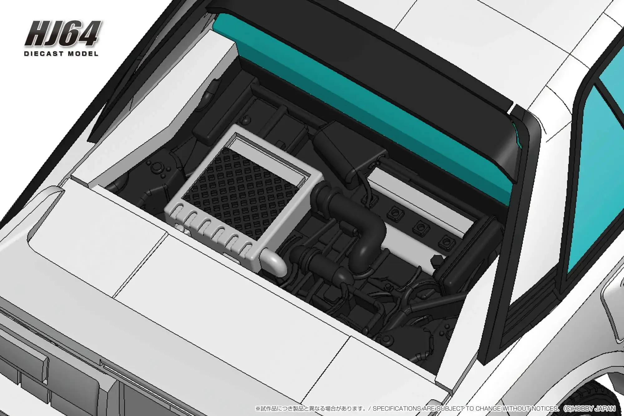 Hobby Japan 1/64 Toyota MR2 1600G-LIMITED SUPER CHARGER / SUPER EDITION 1988 T BAR ROOF White - Image 3