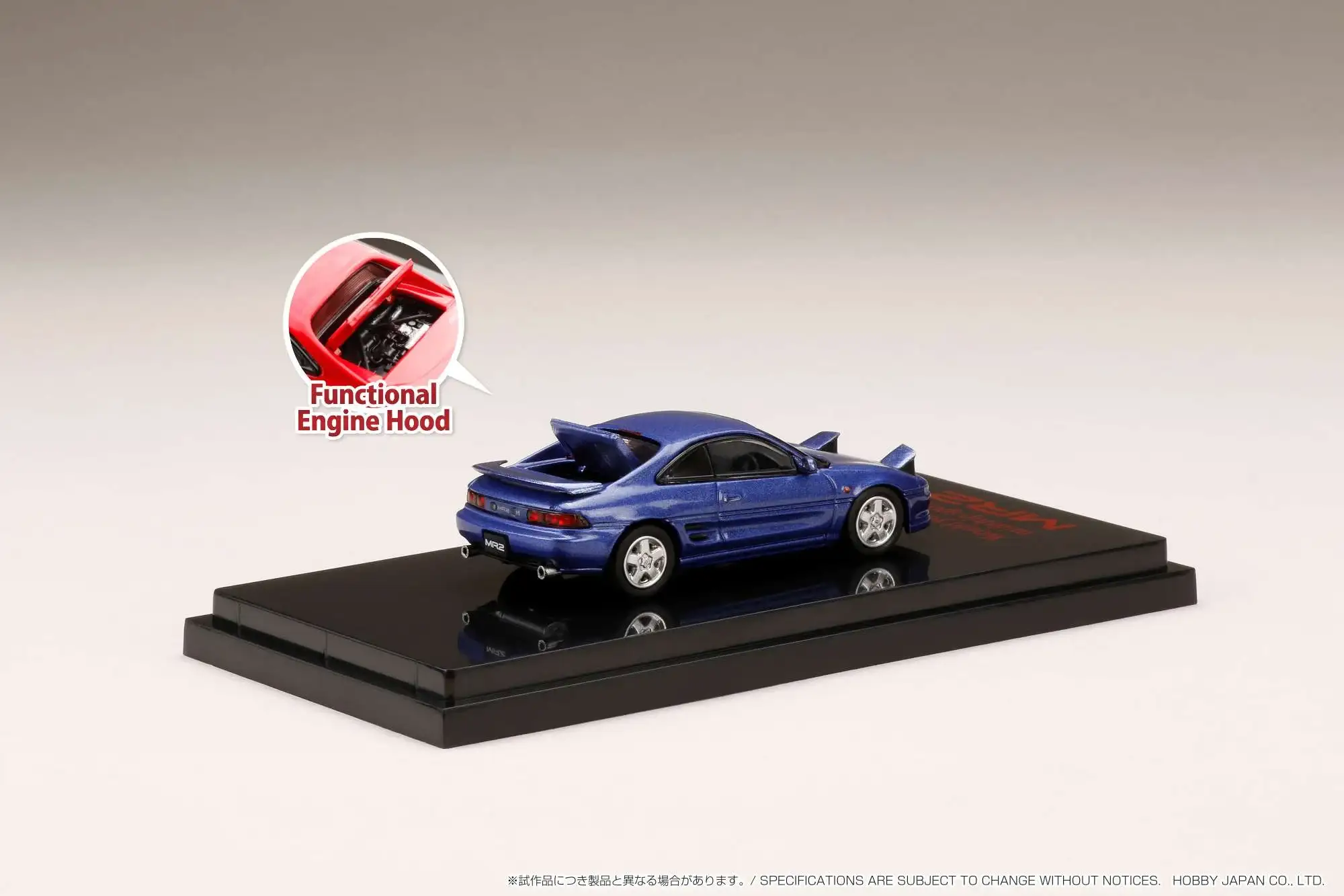 Hobby Japan 1/64 Toyota MR2 (SW20) GT-S 1996 / Open Headlight Blue - Image 3