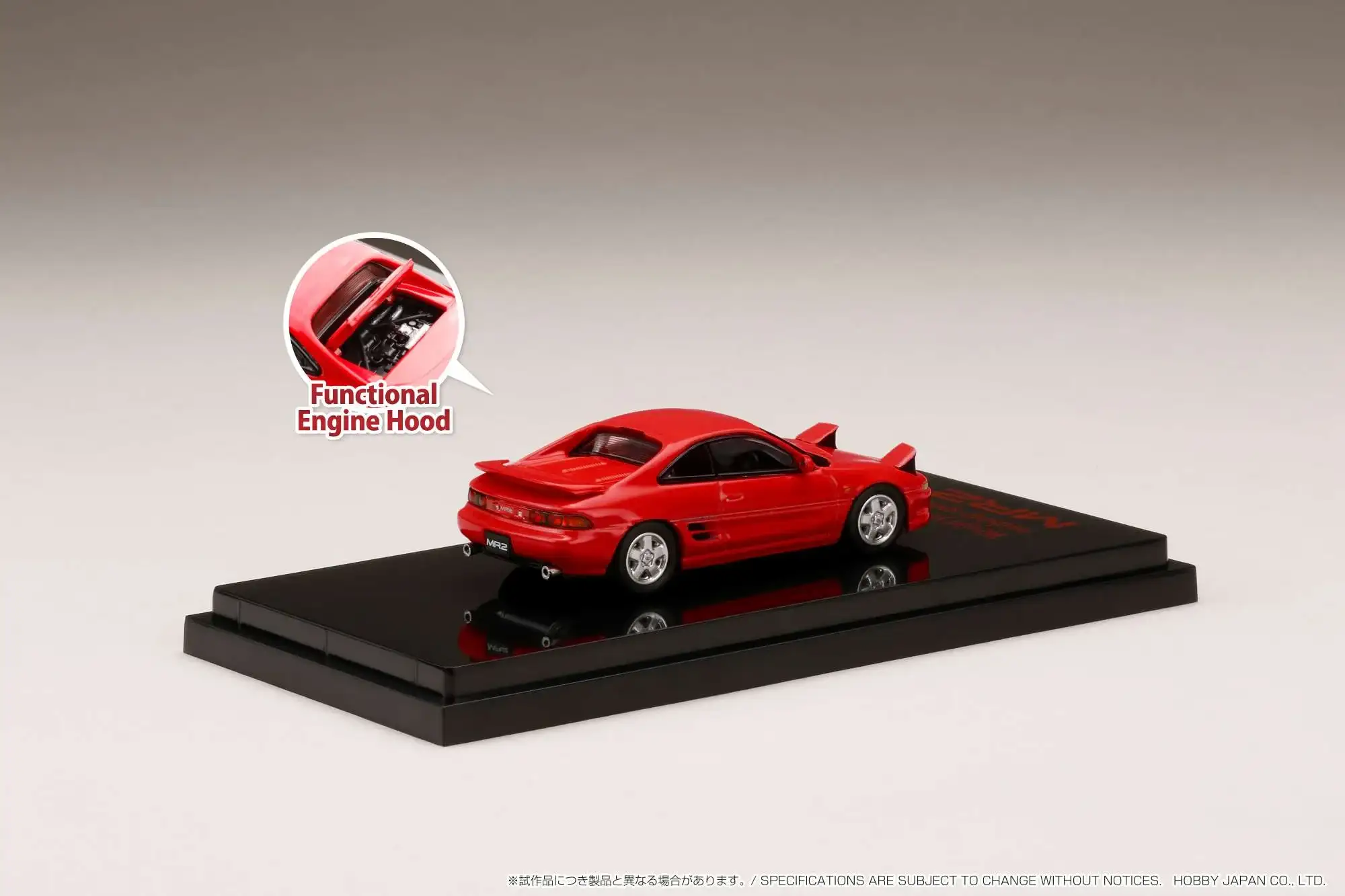 Hobby Japan 1/64 Toyota MR2 (SW20) GT-S 1996 / Open Headlight Red - Image 2
