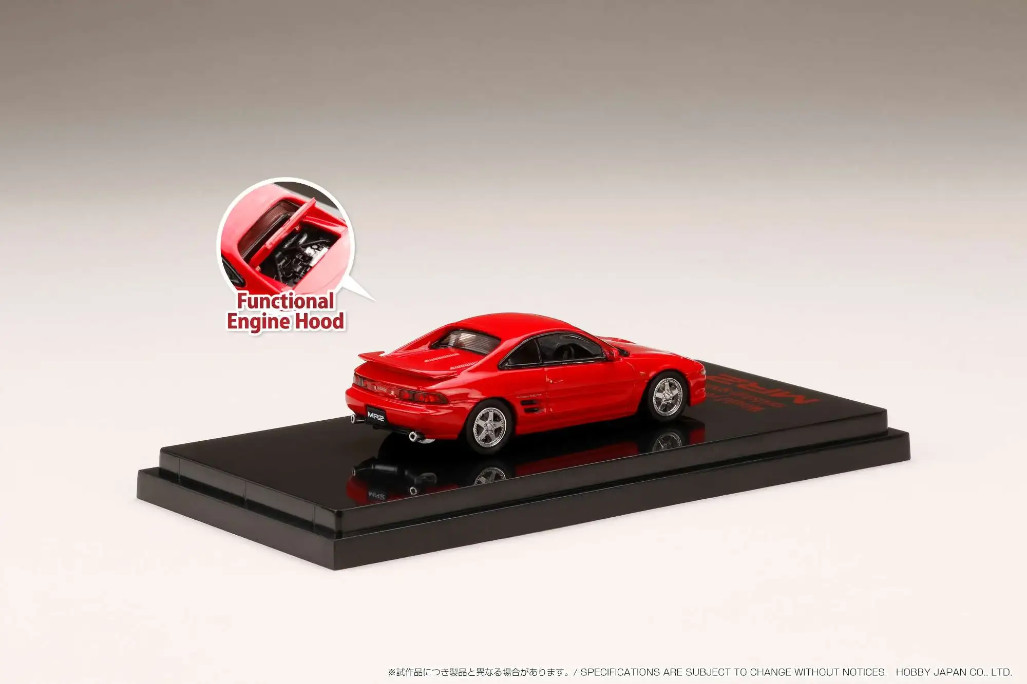 Hobby Japan 1/64 Toyota MR2 (SW20) GT-S Customized Version Red - Image 2