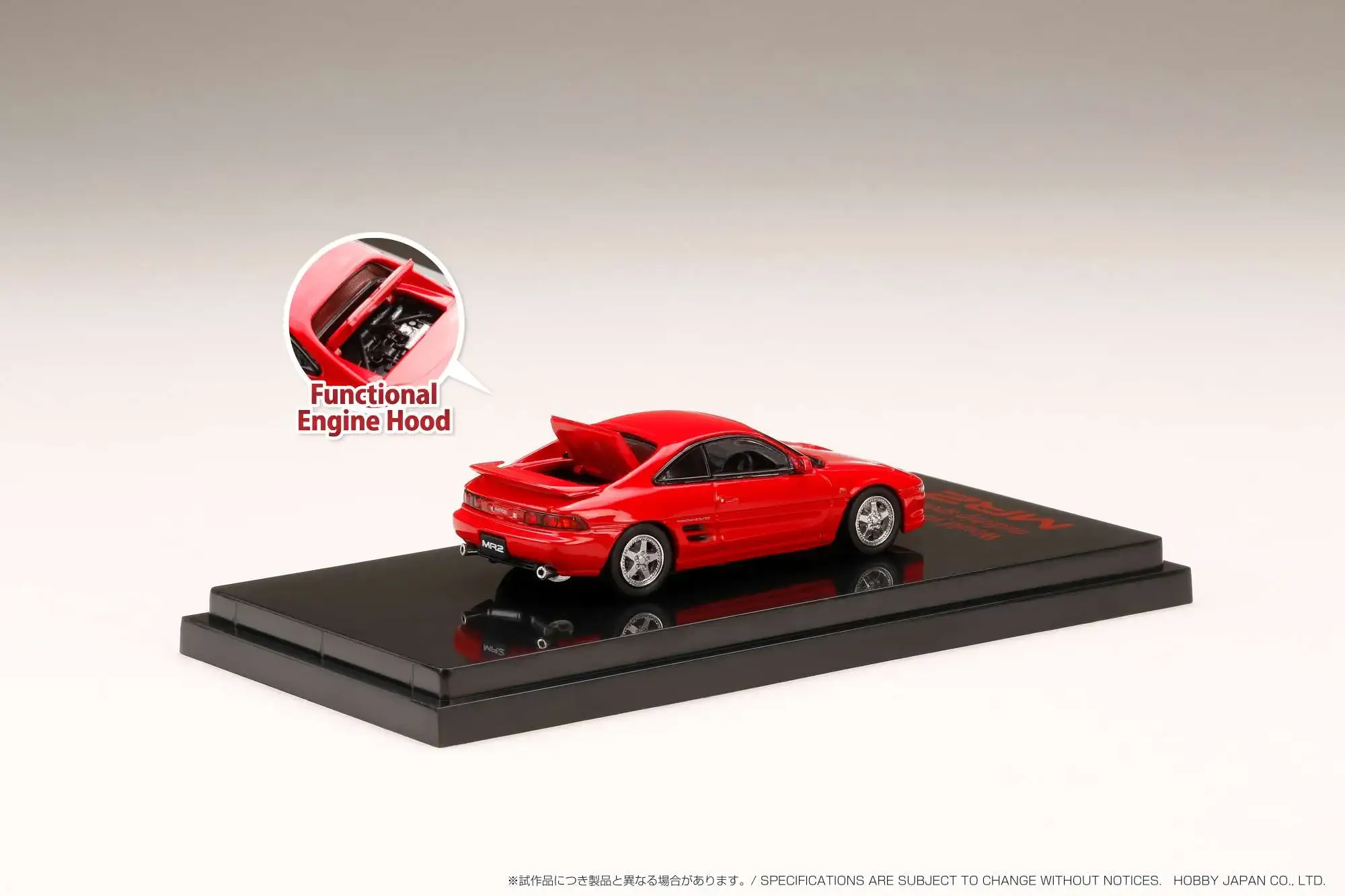 Hobby Japan 1/64 Toyota MR2 (SW20) GT-S Customized Version Red - Image 3