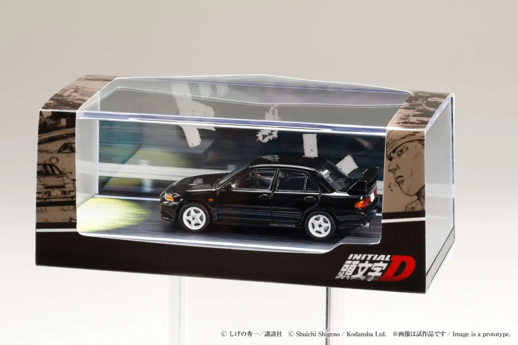 Hobby Japan Initial D 1/64 Mitsubishi Lancer RS Evolution Ⅲ / INITIAL D VS Ryosuke Takahashi With Kyoichi Sudo Figure - Image 11