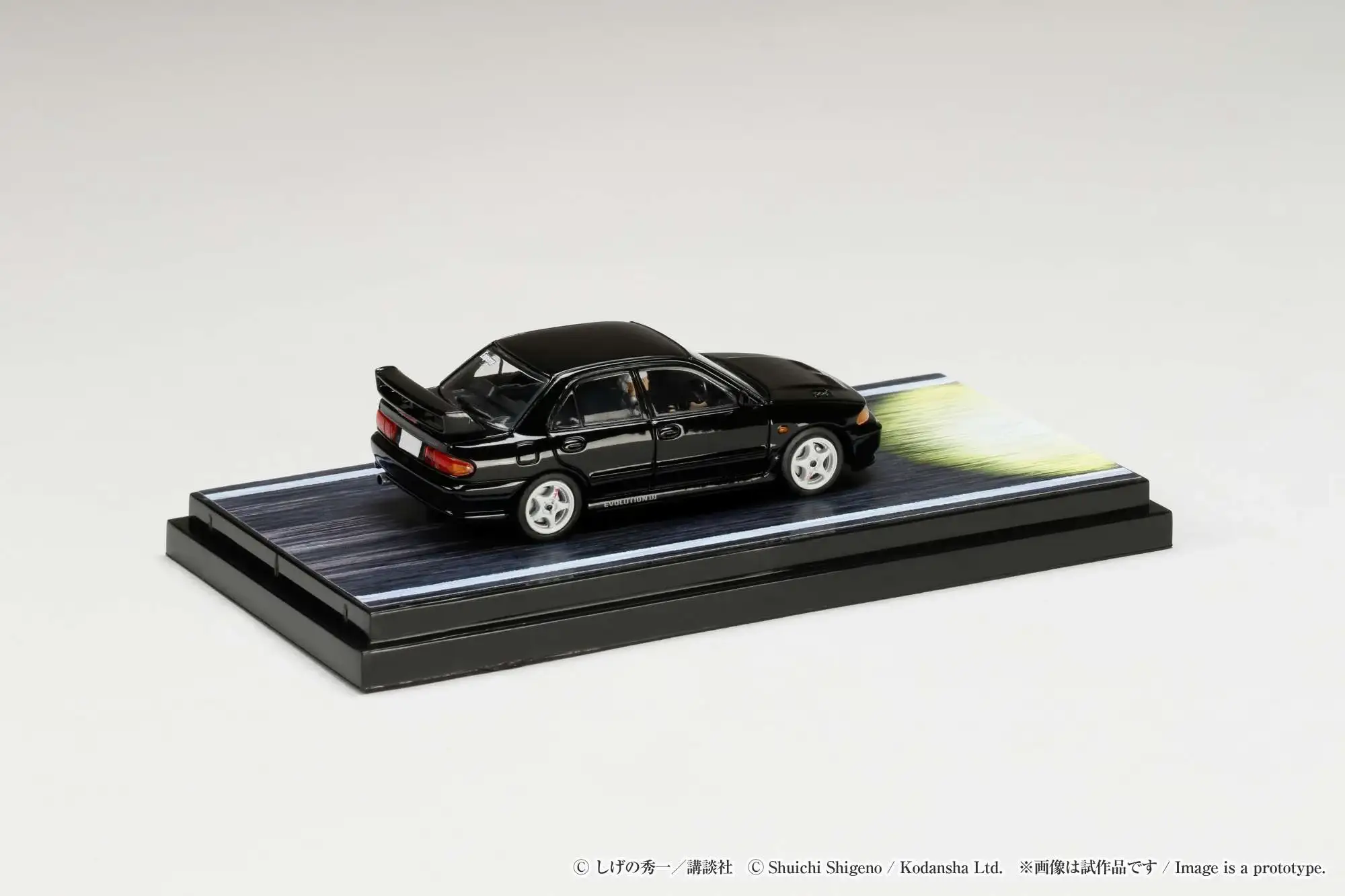 Hobby Japan Initial D 1/64 Mitsubishi Lancer RS Evolution Ⅲ / INITIAL D VS Ryosuke Takahashi With Kyoichi Sudo Figure - Image 12