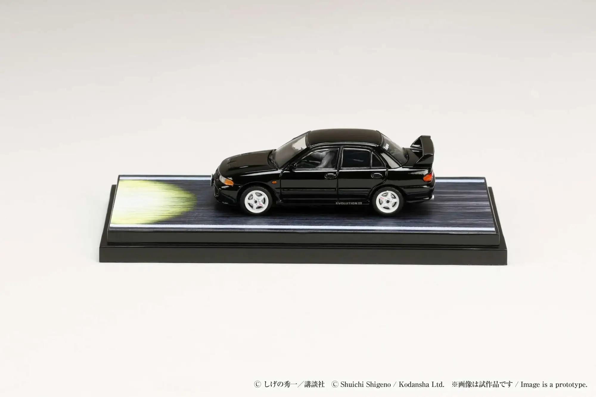 Hobby Japan Initial D 1/64 Mitsubishi Lancer RS Evolution Ⅲ / INITIAL D VS Ryosuke Takahashi With Kyoichi Sudo Figure - Image 13