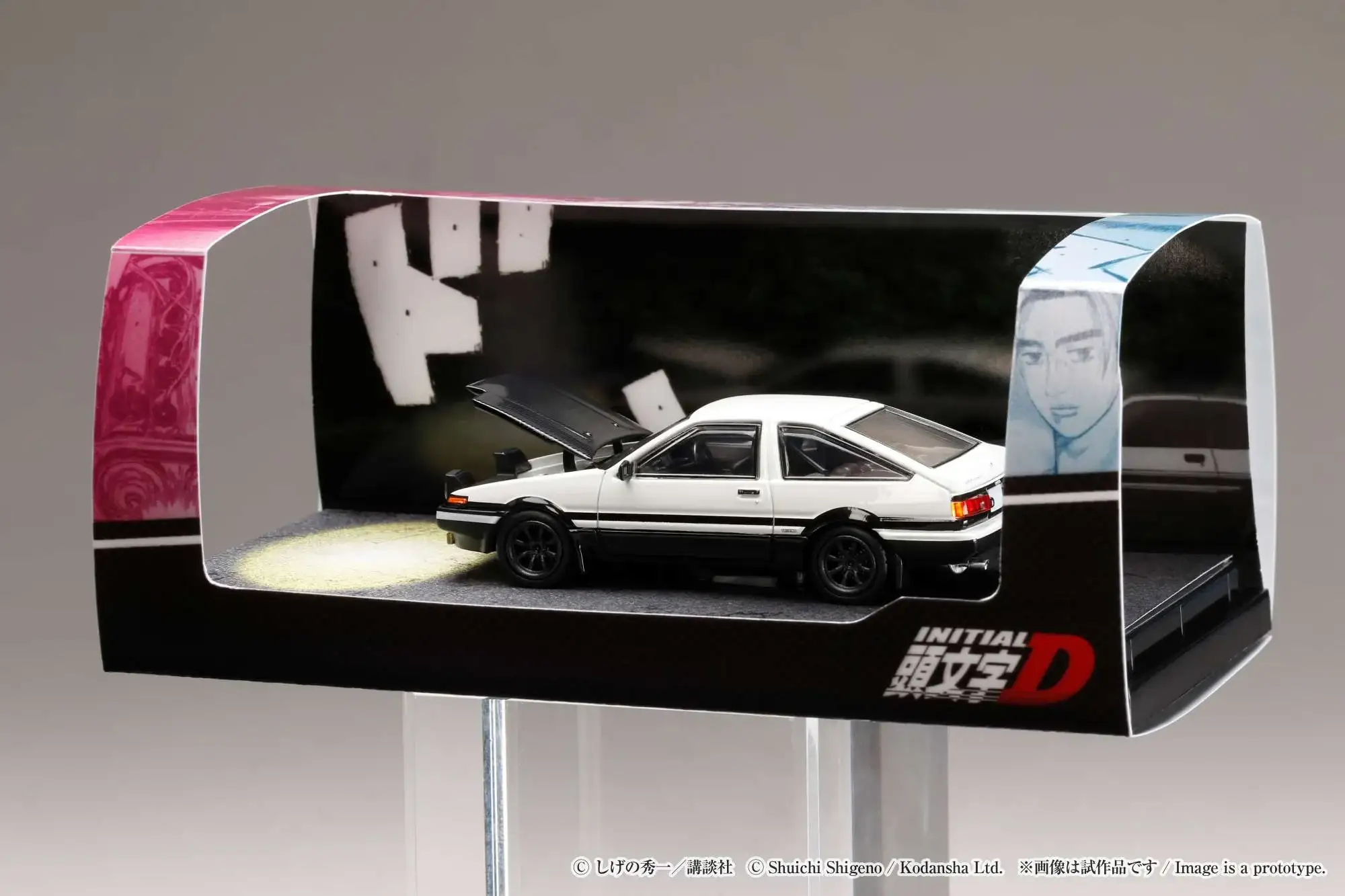 Hobby Japan Initial D 1/64 Toyota SPRINTER TRUENO (AE86) FINAL VERSION / INITIAL D Engine Mounted Model VS Shinji Inui - Image 2