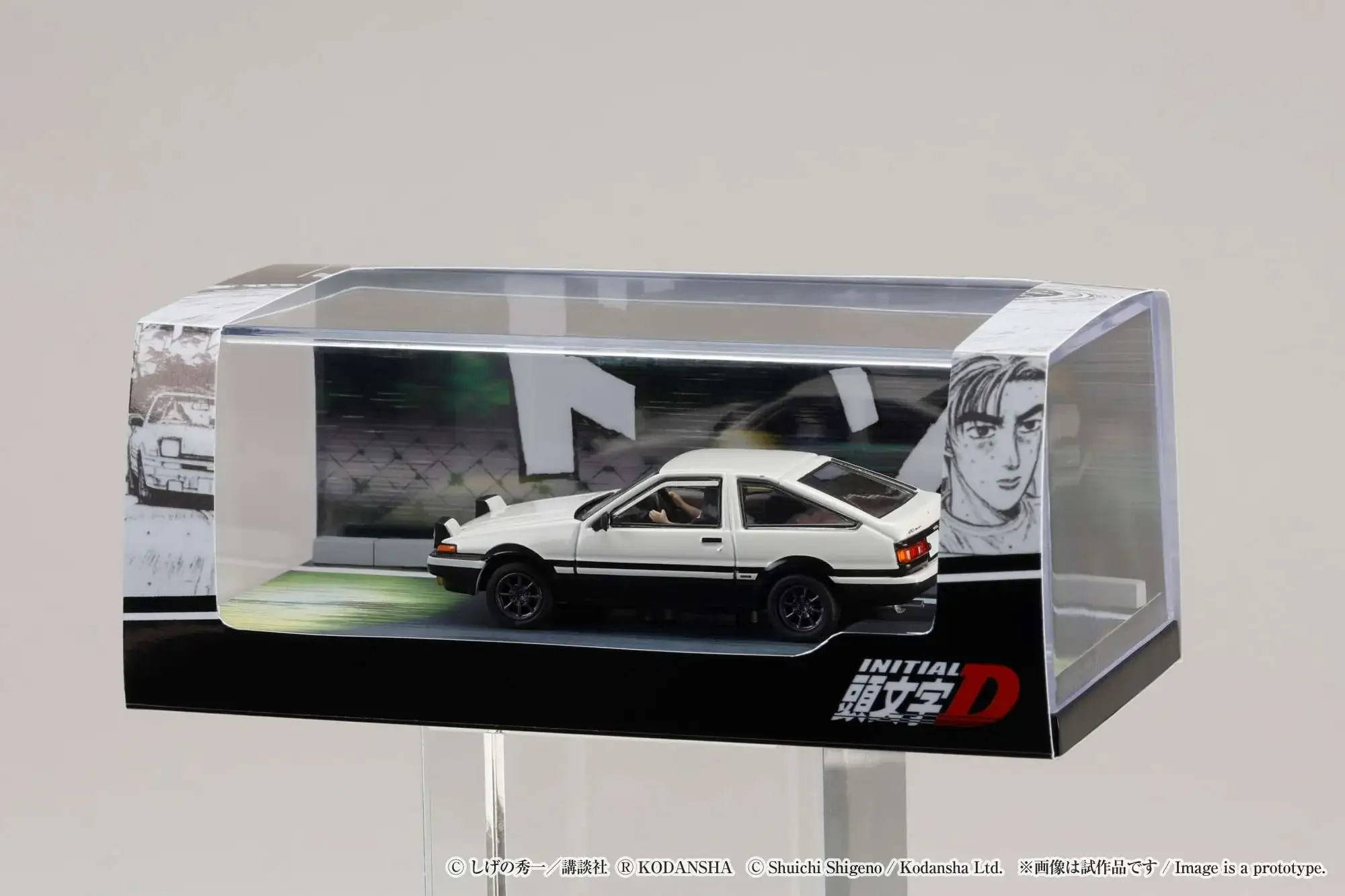 Hobby Japan Initial D 1/64 Toyota SPRINTER TRUENO GT APEX AE86 / INITIAL D VS Ryosuke Takahashi With Takumi Fujiwara Figure - Image 14