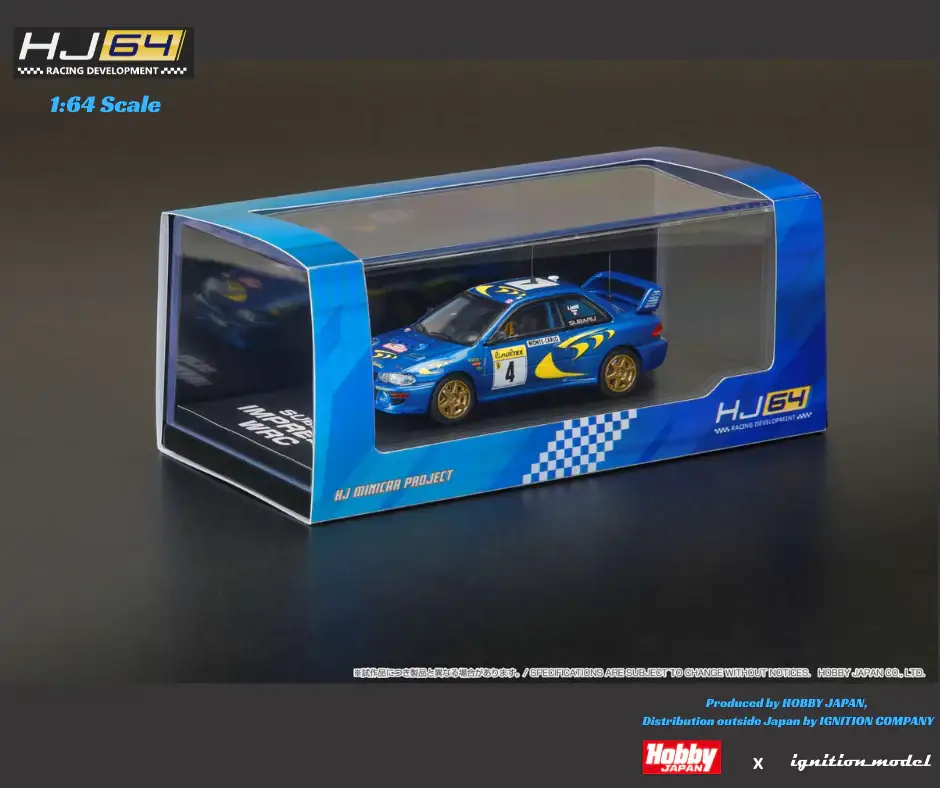 Hobby Japan x Ignition Model 1/64 SUBARU IMPREZA WRC 1997 #4 (MONTE CARLO) / WINNER