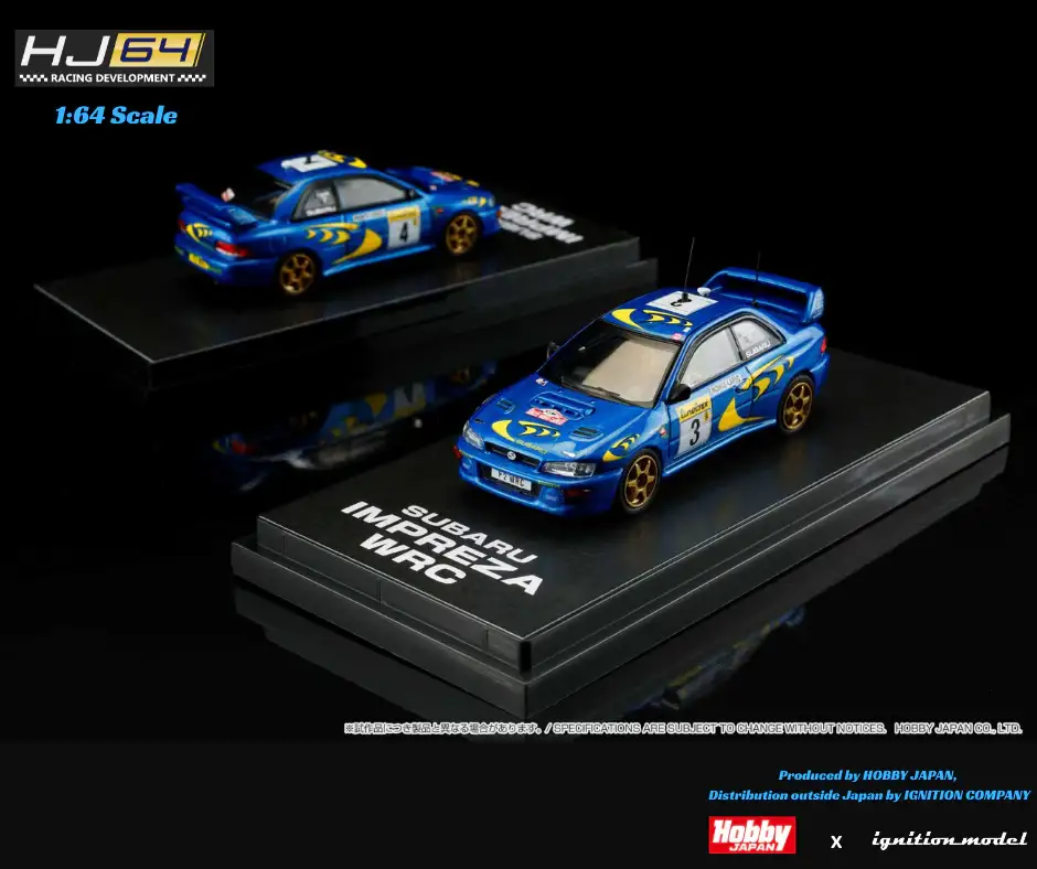 Hobby Japan x Ignition Model 1/64 SUBARU IMPREZA WRC 1997 #4 (MONTE CARLO) / WINNER - Image 4