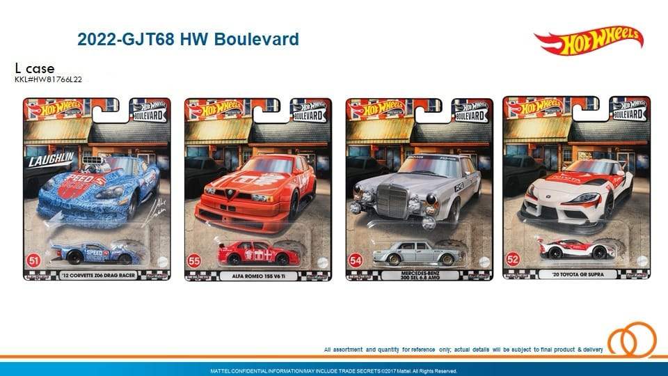 Hot Wheels Boulevard 2022 Set of 5pcs Mix L - Image 2