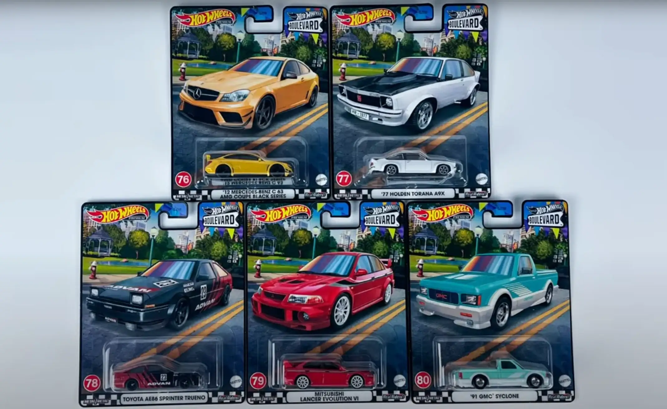Hot Wheels Boulevard 2023 GJT68-953R case Set of 5pcs