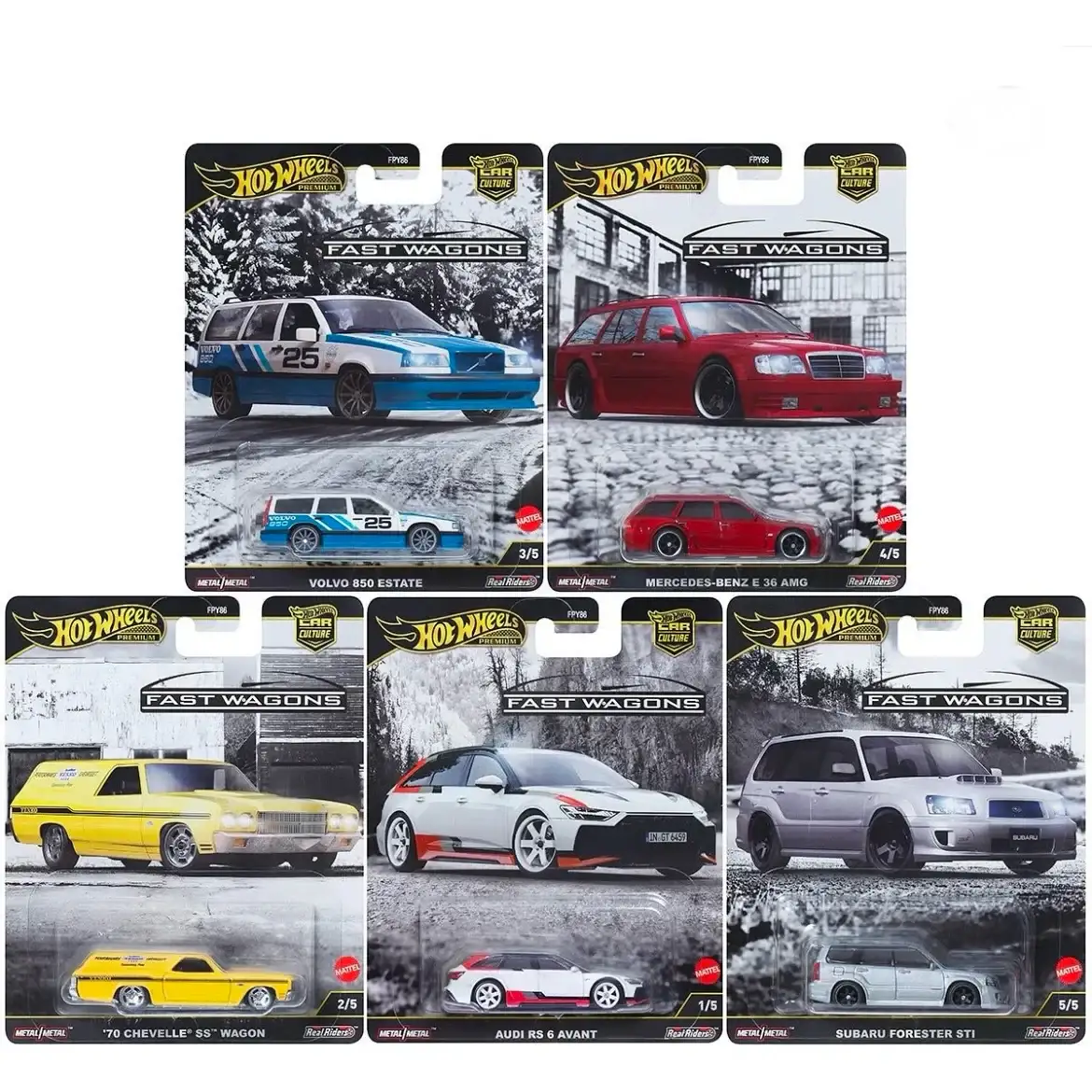 Hot Wheels Car Culture 2025 FPY86-954J Fast Wagon Set of 5