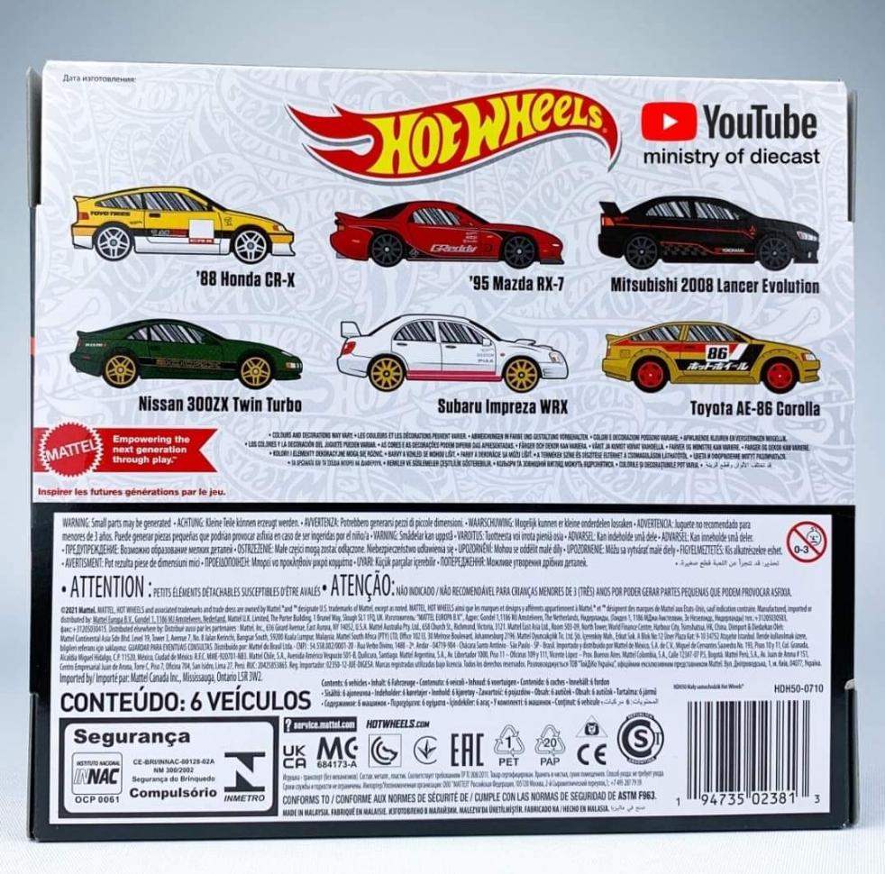 Hot Wheels Japan Classic JDM Multipack 
Set of 6 - Image 2