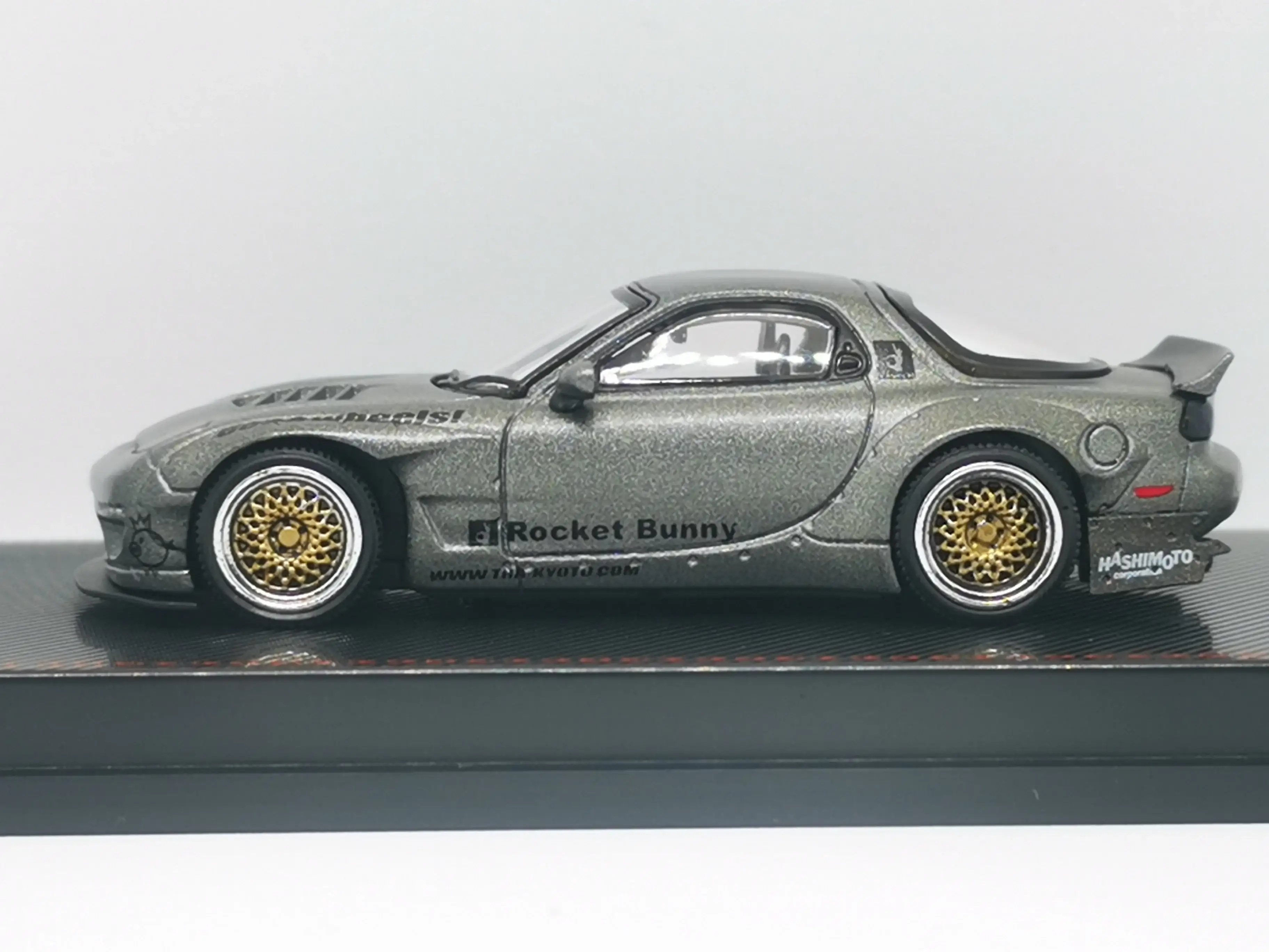 Ignition Model 1:64 Scale Mazda RX7 FD3S Rocket Bunny Titanium Gray - Image 3