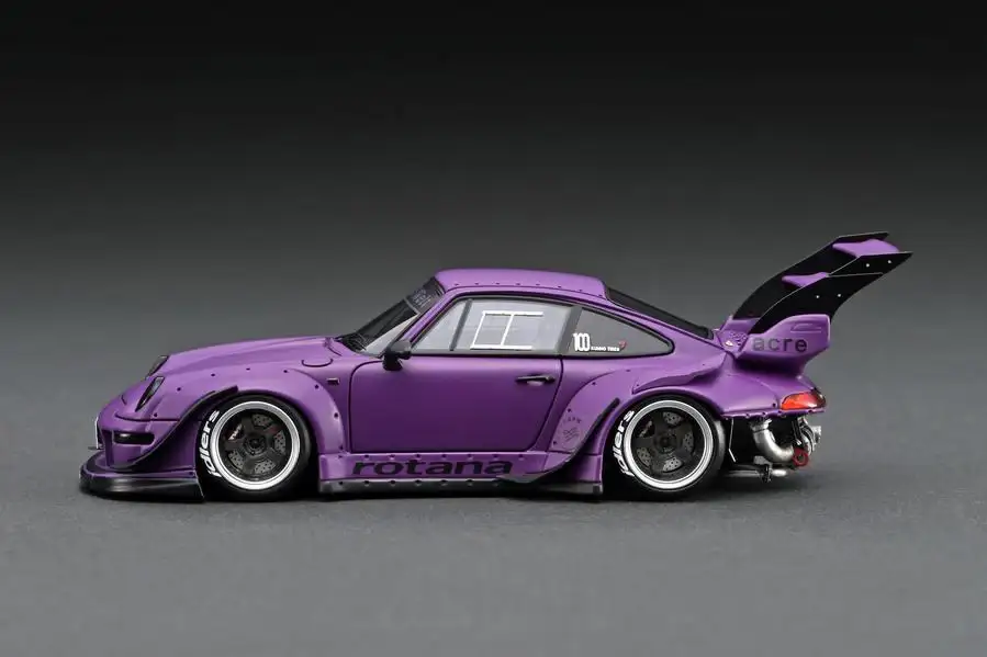 Ignition Model 1:43 Scale IG online shop/event special! IG2322 RWB 993 Rotana Matte Purple With Mr. Nakai sitting on sofa - Image 3