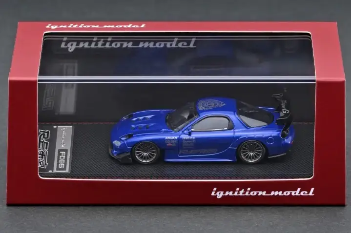 Ignition Model 1:64 Scale Mazda RX7 FD3S RE Amemiya Blue Metallic - Image 2