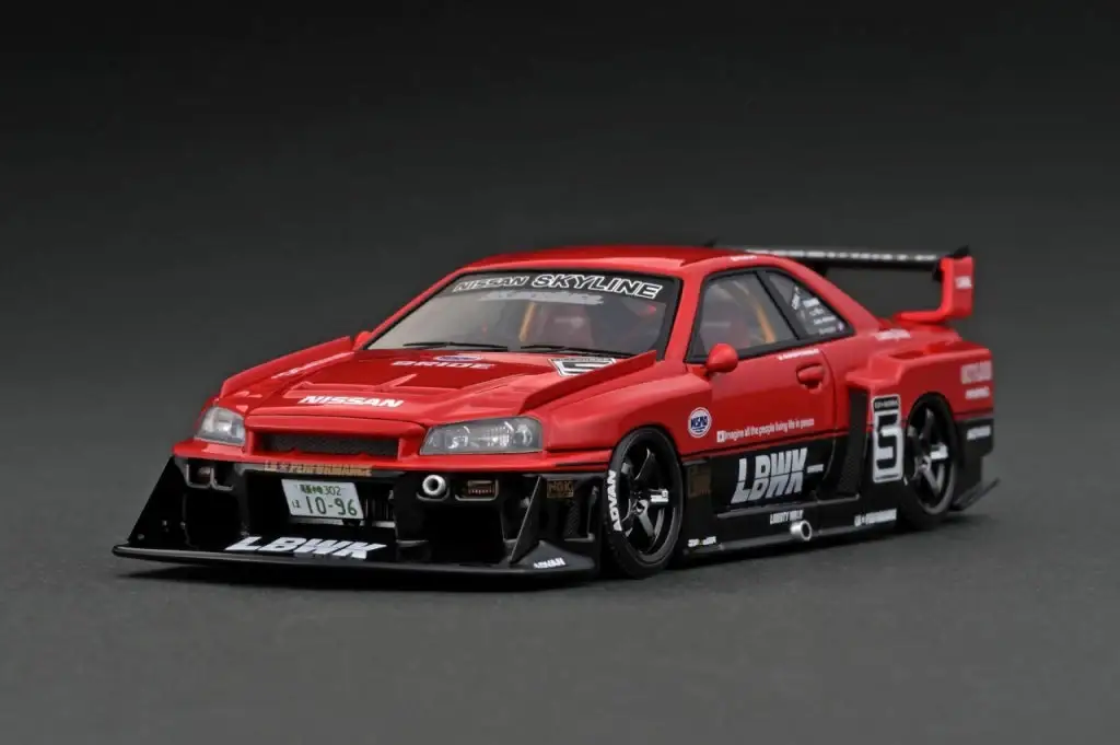 Ignition Model IG2848 1:43 LB-ER34 Super Silhouette SKYLINE Red/Black WEB Limited - Image 3