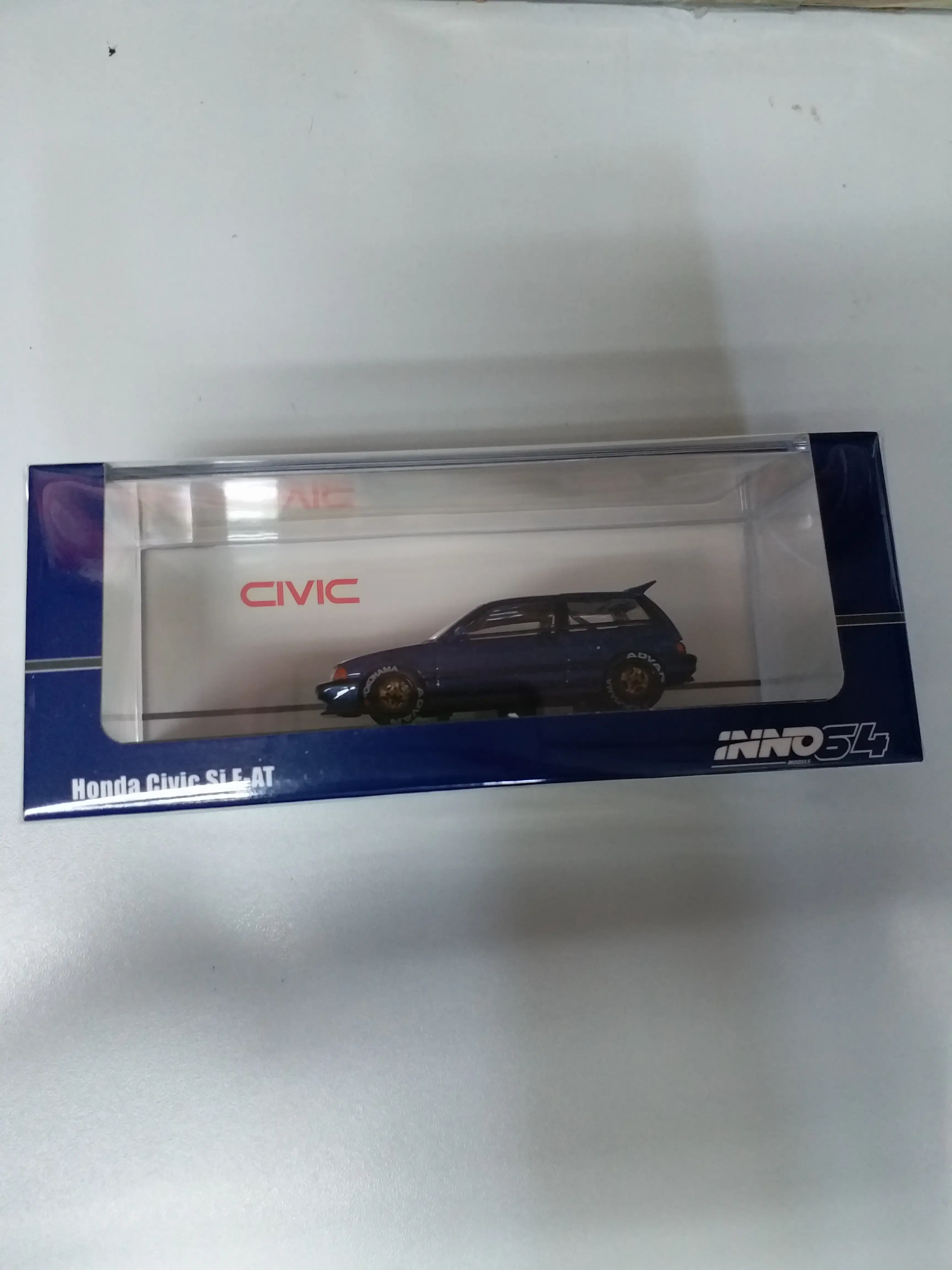 Inno64 1:64 Honda Civic Si E-AT Dark Blue - Image 2