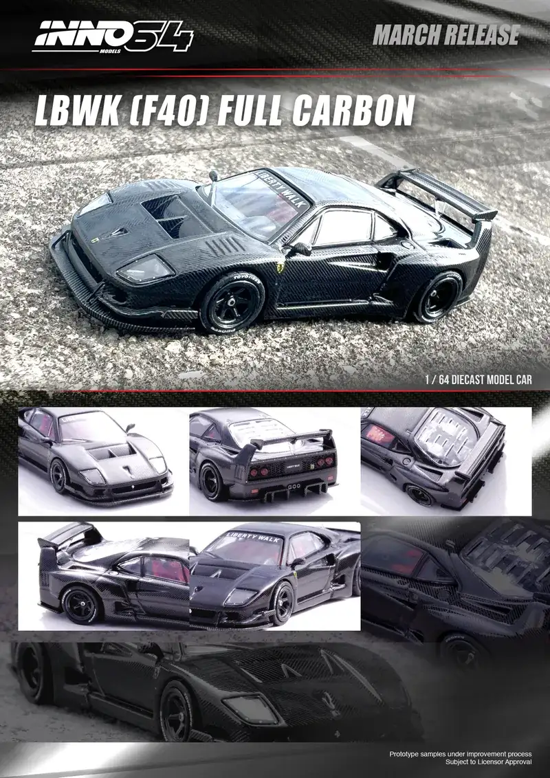 Inno64 1/64 LBWK F40 Full Carbon