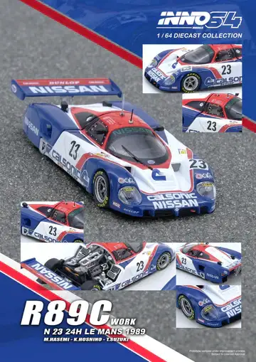 INNO64 1/64 NISSAN 1989 LeMans 24h -- #23 Nissan R89C