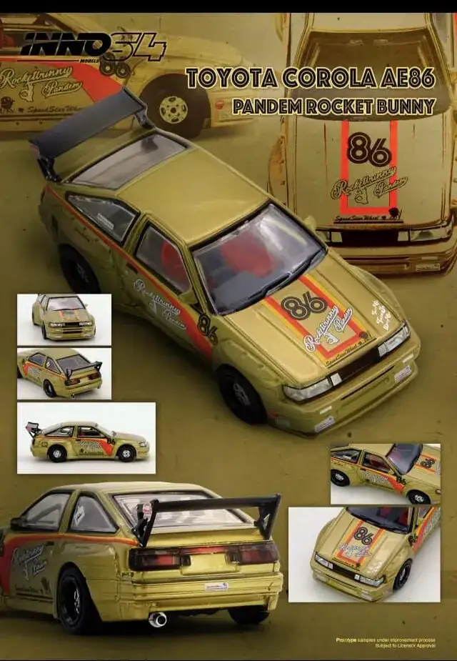 Inno64 1:64 Scale Toyota Corolla AE86 Levin Pandem Rocket Bunny