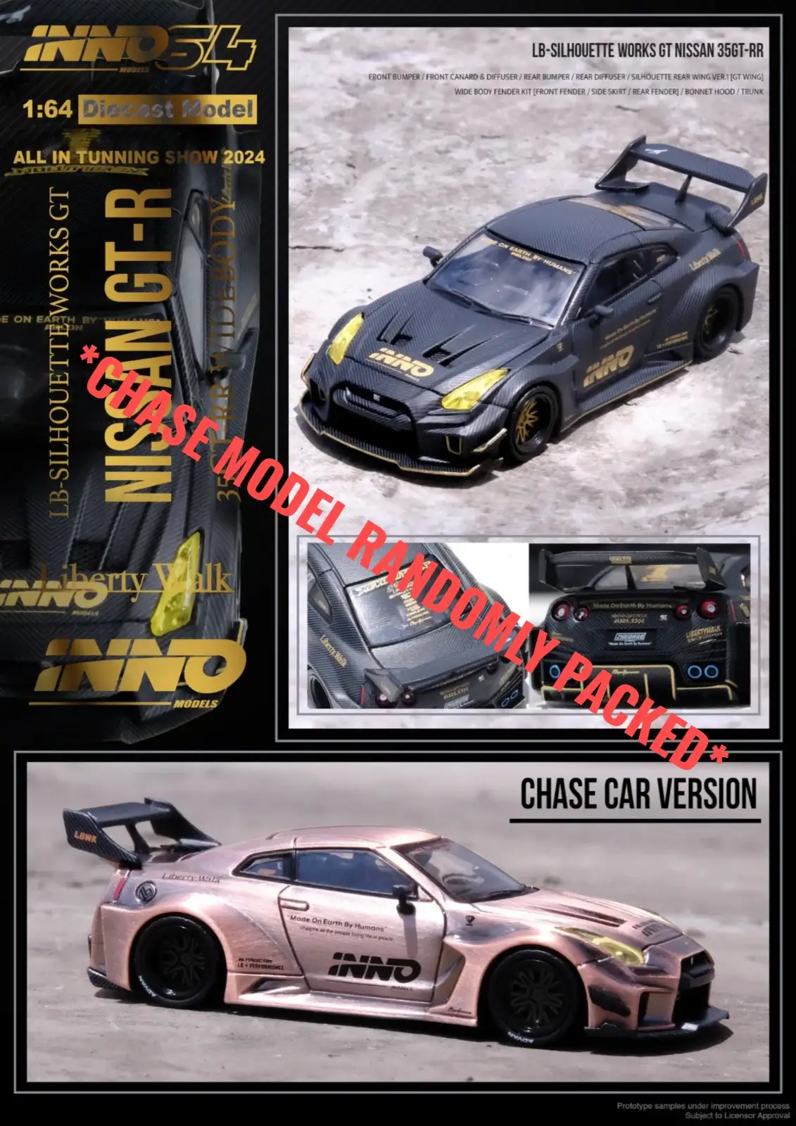 Inno64 All In Tuning Show 2024 Exclusive NISSAN GT-R (R35) GT-RR LB-SILHOUETTE WORKS Full Carbon "Zhuohao Liu"