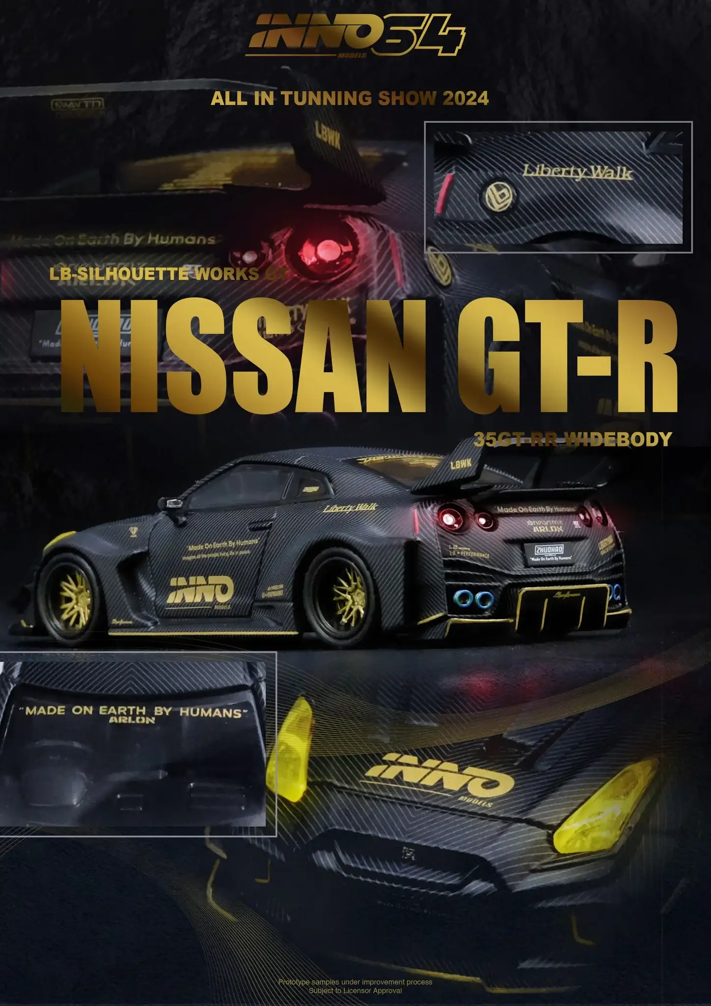 Inno64 All In Tuning Show 2024 Exclusive NISSAN GT-R (R35) GT-RR LB-SILHOUETTE WORKS Full Carbon "Zhuohao Liu" - Image 4