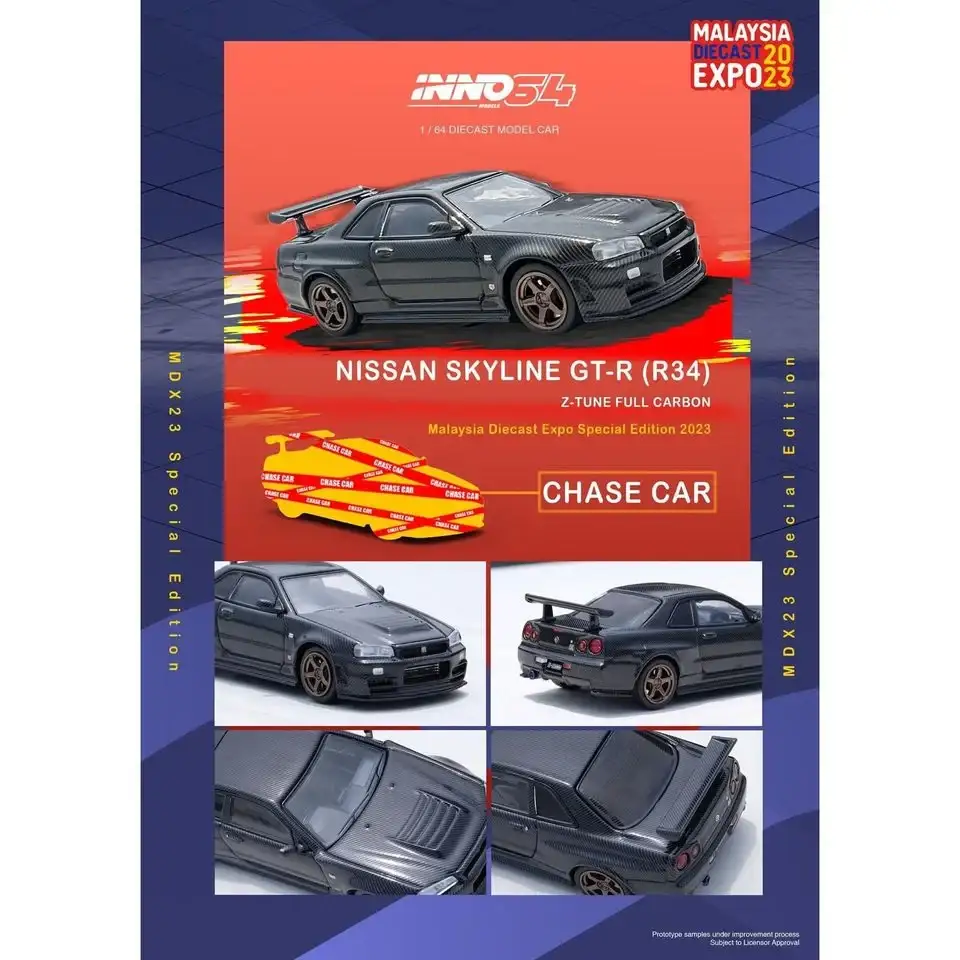 Inno64 Nissan Skyline GT-R (R34) Z-Tune Full Carbon MDX '23 Event Edition - Image 3