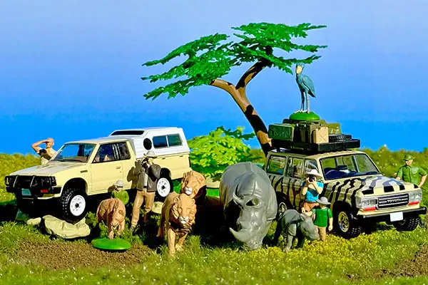 Kaiyodo x Tomica Limited Vintage DioColle 64 #CarSnap 31a Safari 3 (Includes Toyota Land Cruiser 60) - Image 7